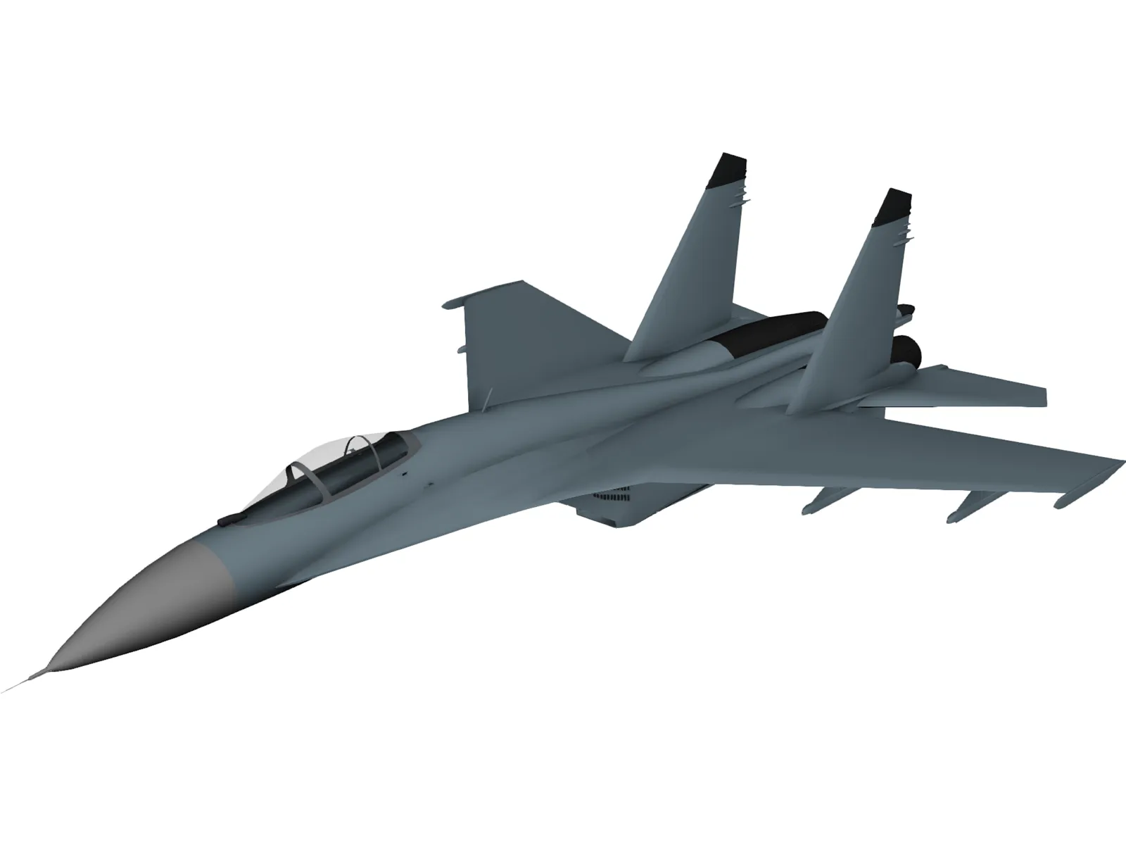 Sukhoi Su-27 Flanker A 3D Model main preview