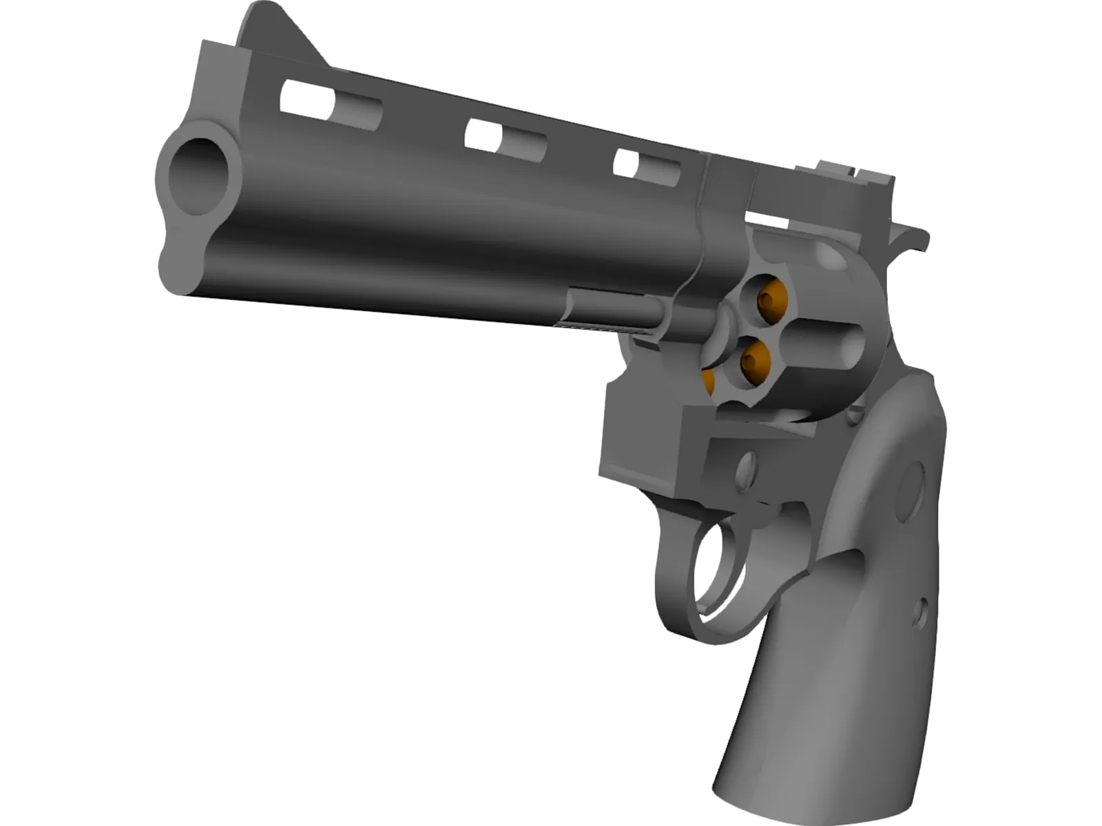 Colt Python 6 Inch 3D Model main preview