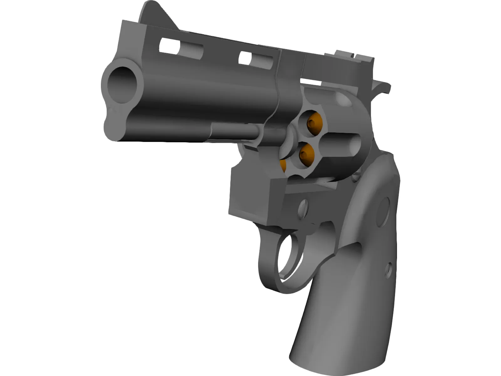 Colt Python 4 Inch Combat 3D Model main preview