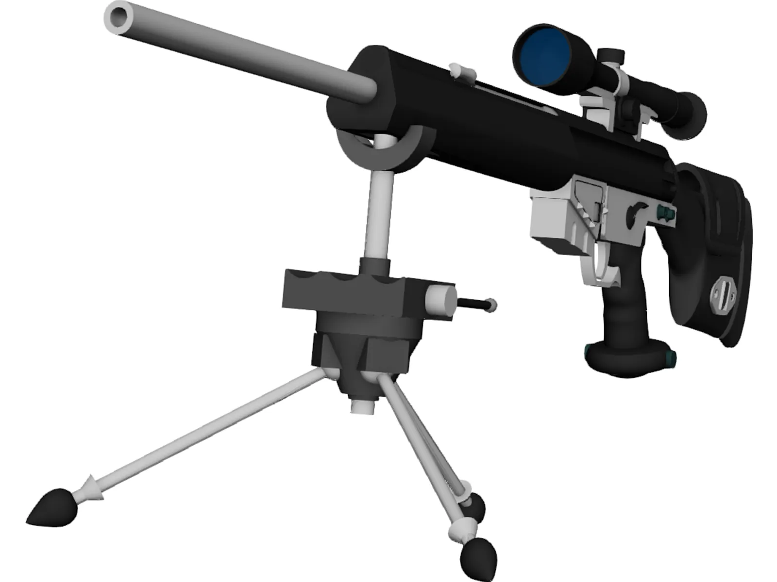 Hekler Koch PSG1 Sniper Rifle 3D Model main preview