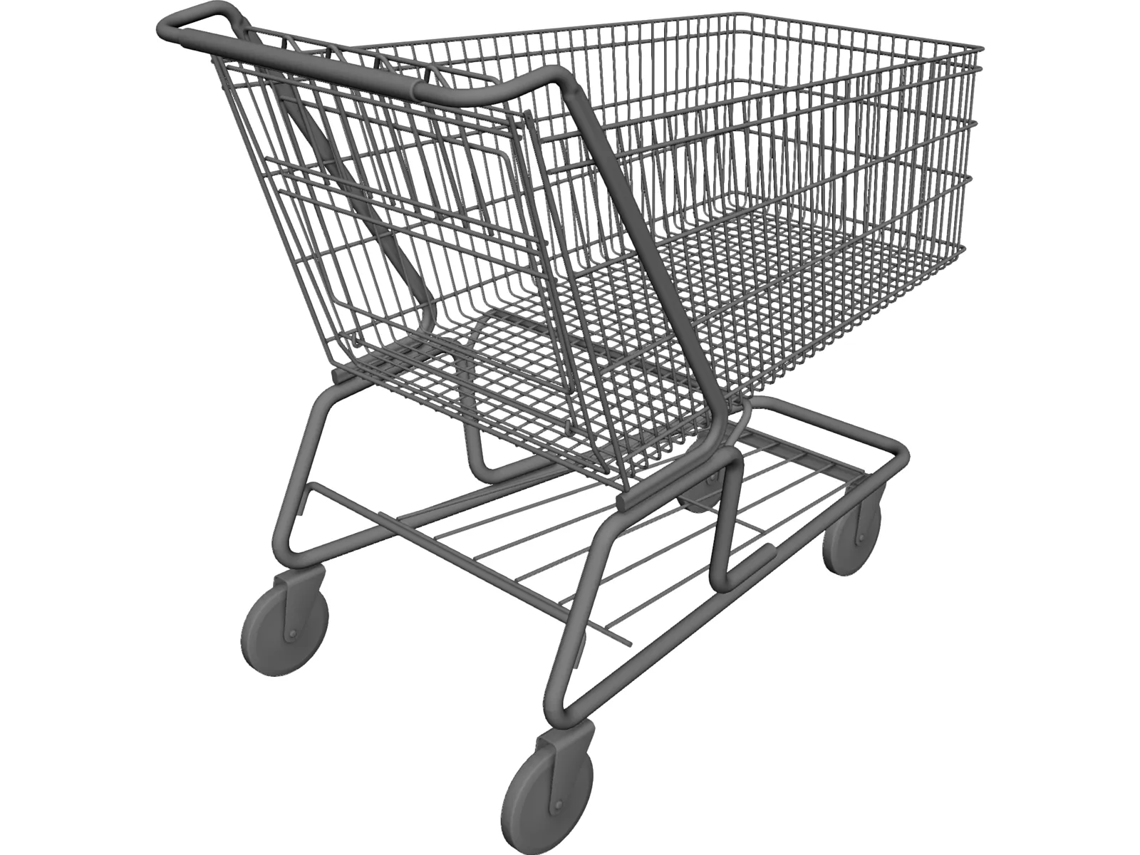 Shopping Cart 3D Model main preview
