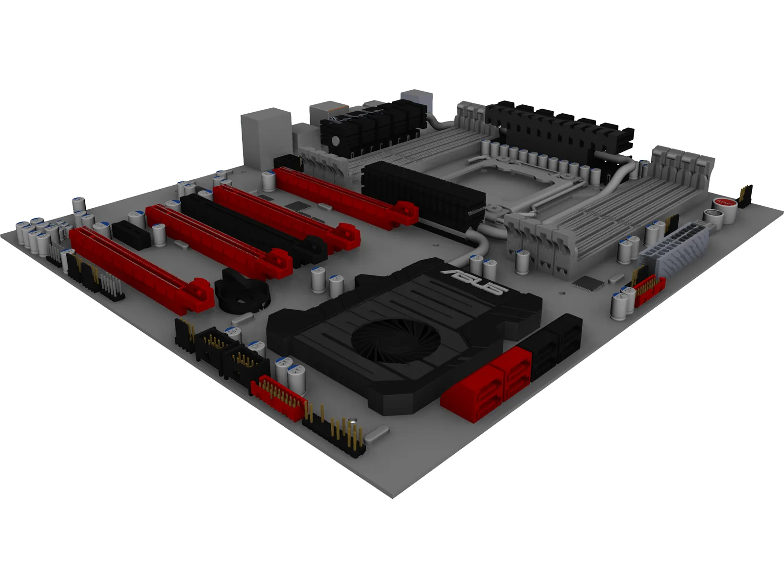 Motherboard 3D Model main preview