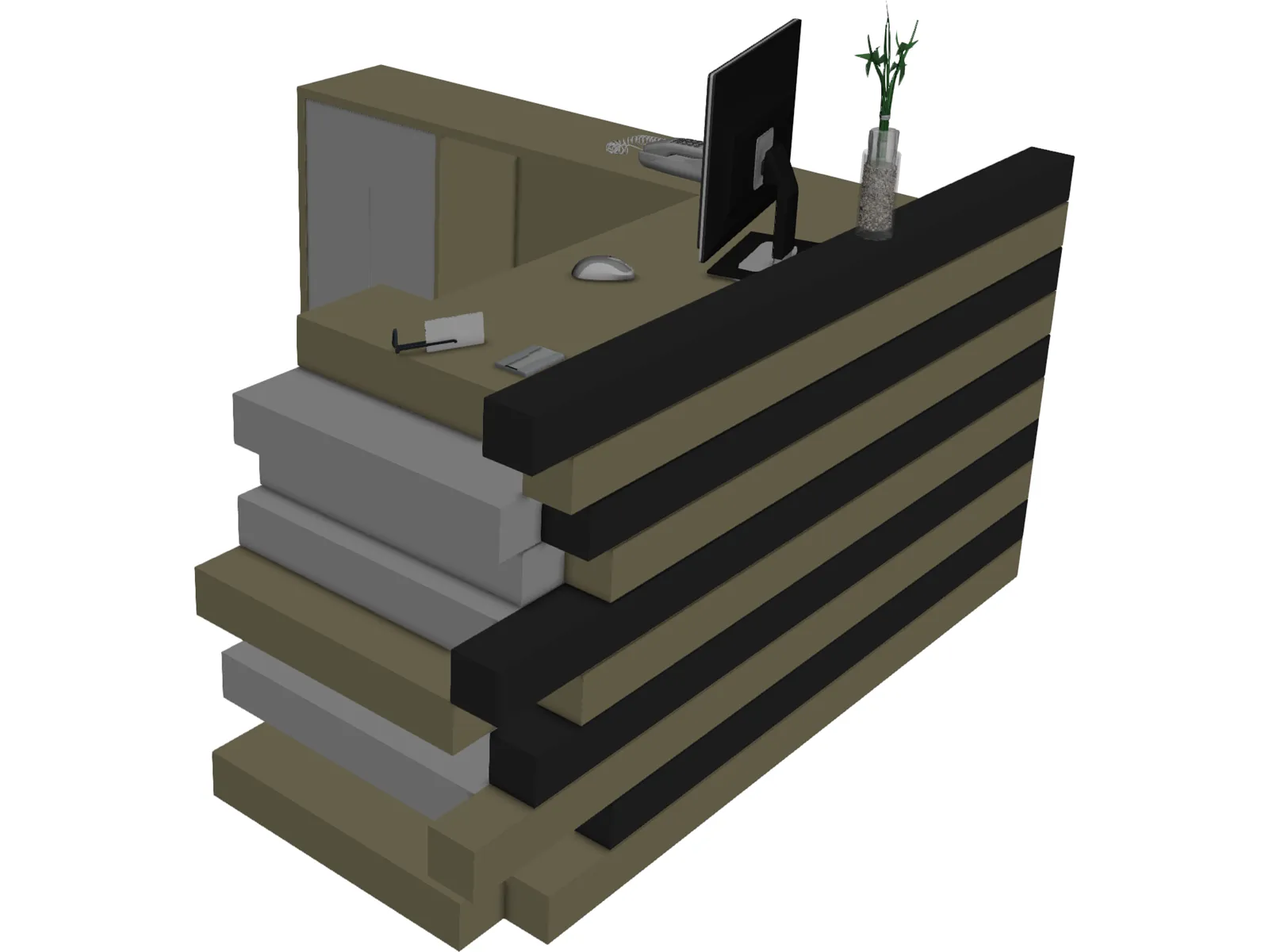 Reception Rack 3D Model main preview
