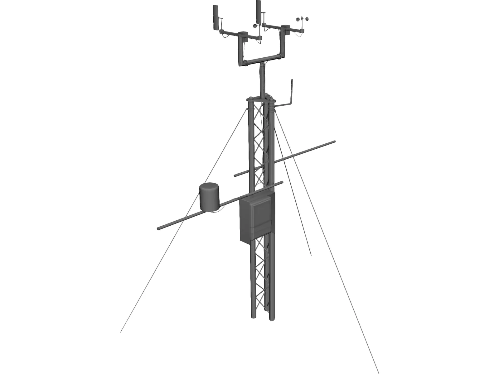 Meteo Station 3D Model main preview