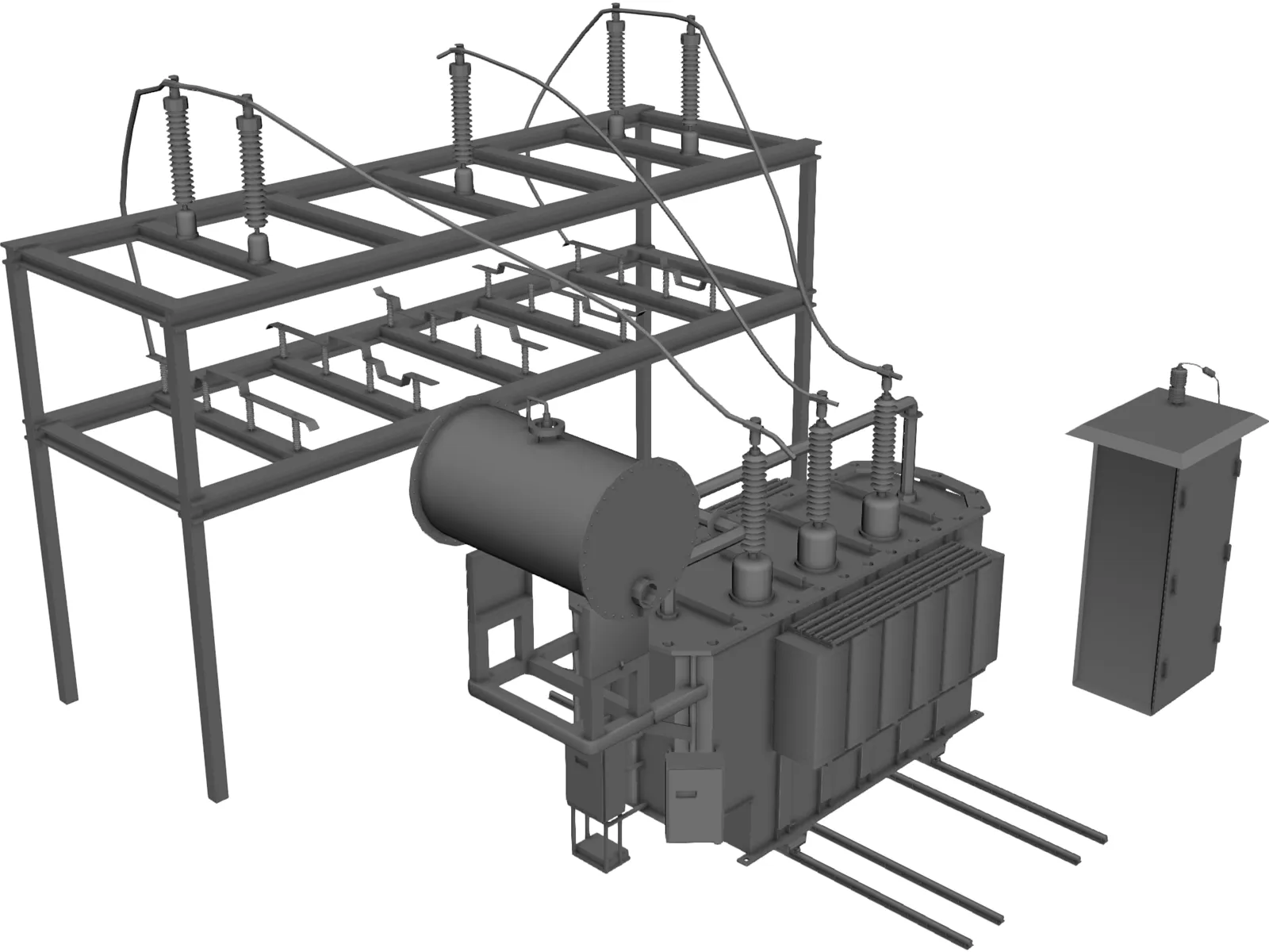 Electric Pole 3D Model main preview