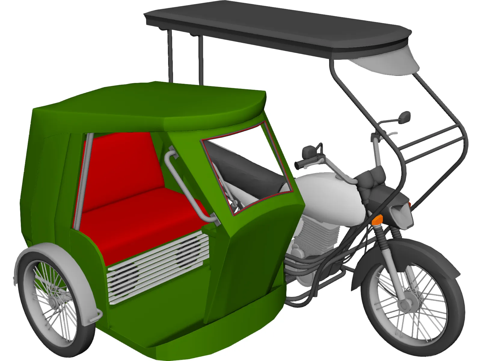 Tricycle Philippines 3D Model main preview