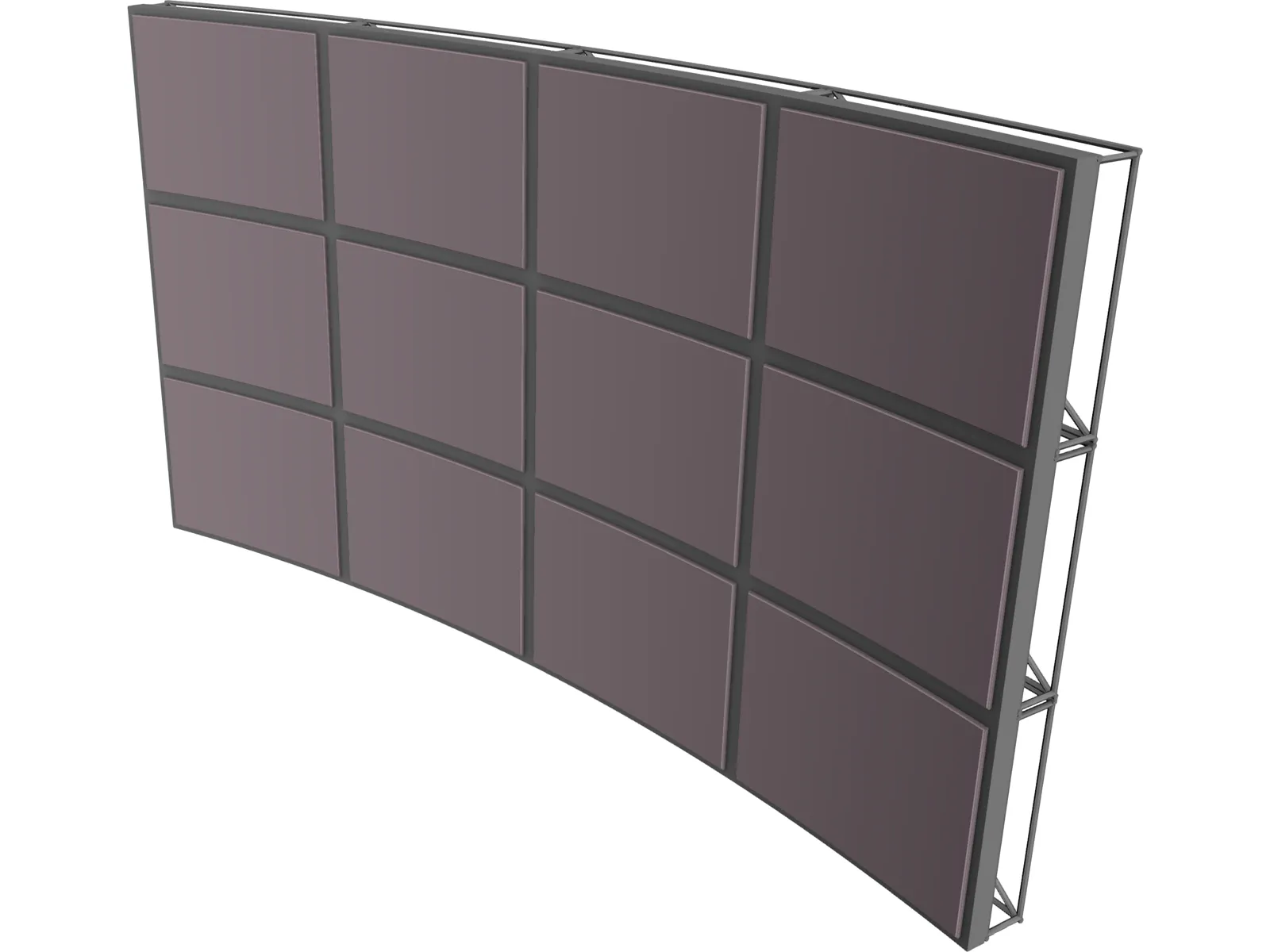Video Wall 3D Model main preview
