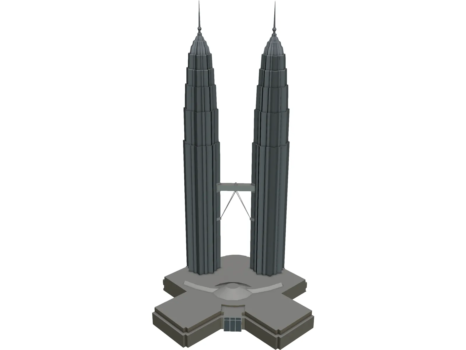 Petronas Twin Tower 3D Model main preview