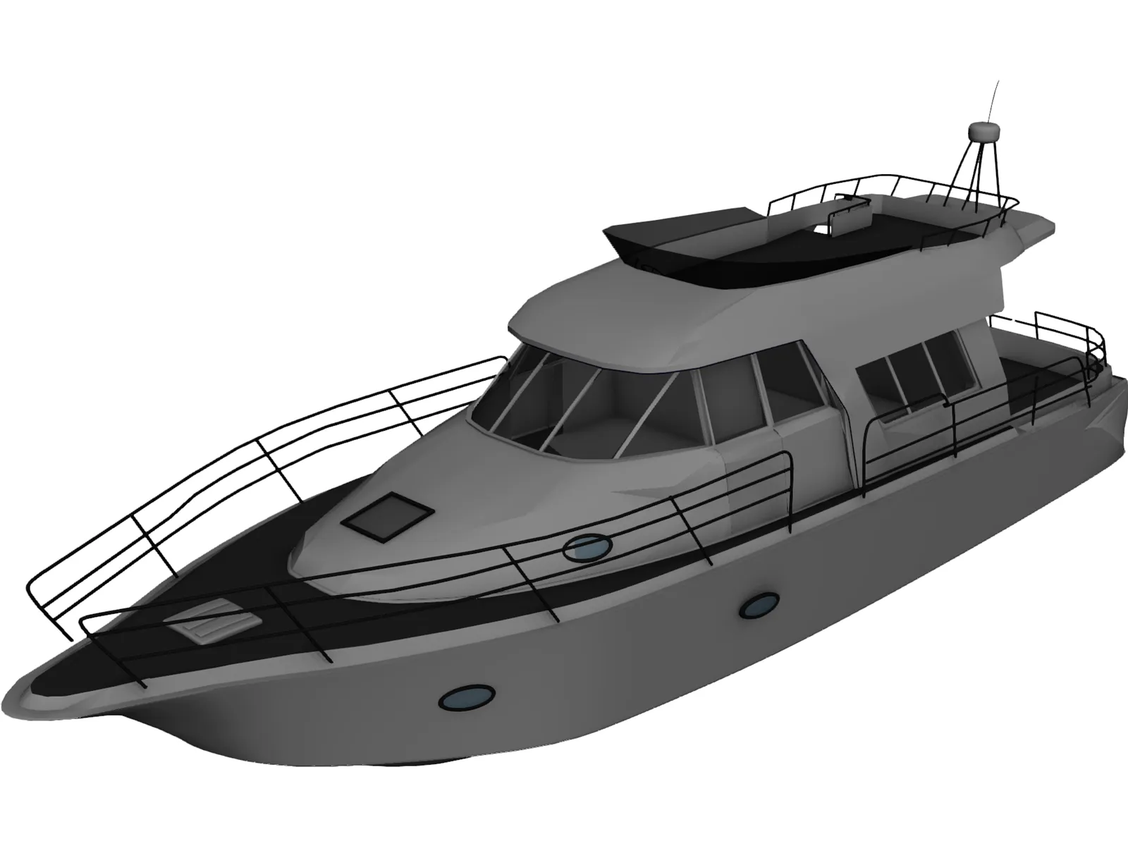 Sailboat 3D Model main preview