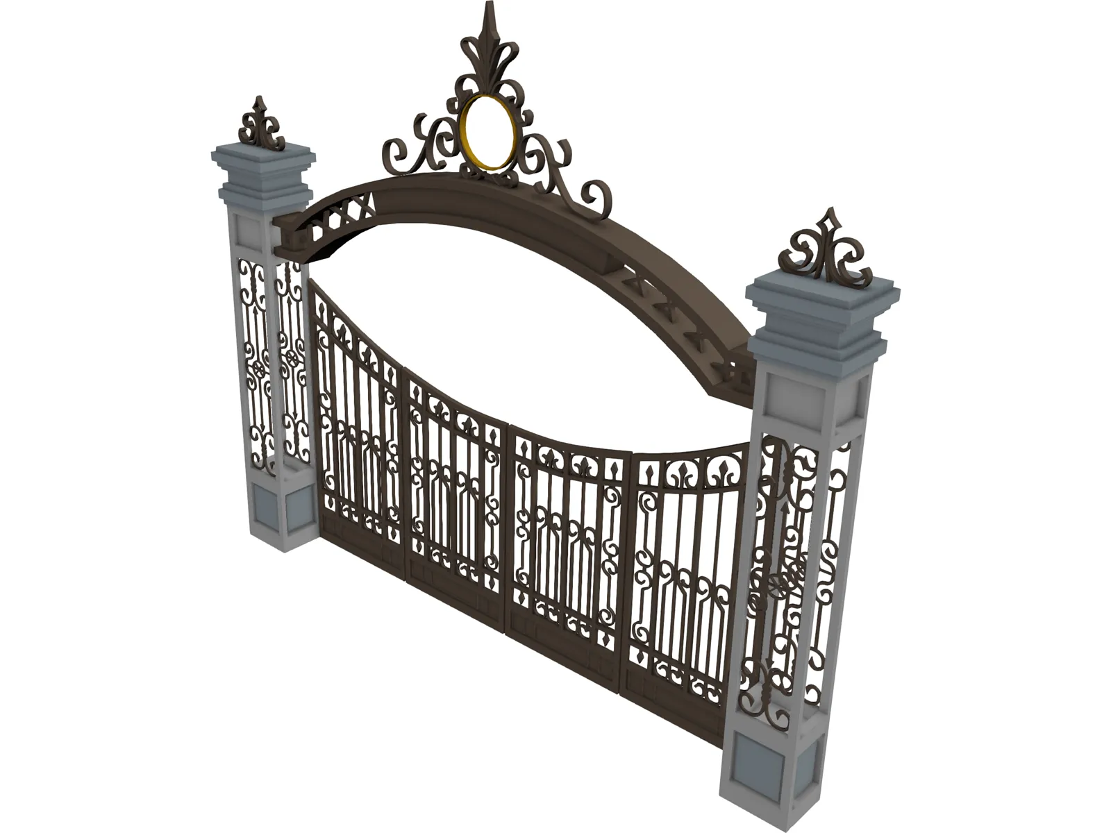Gate 3D Model main preview