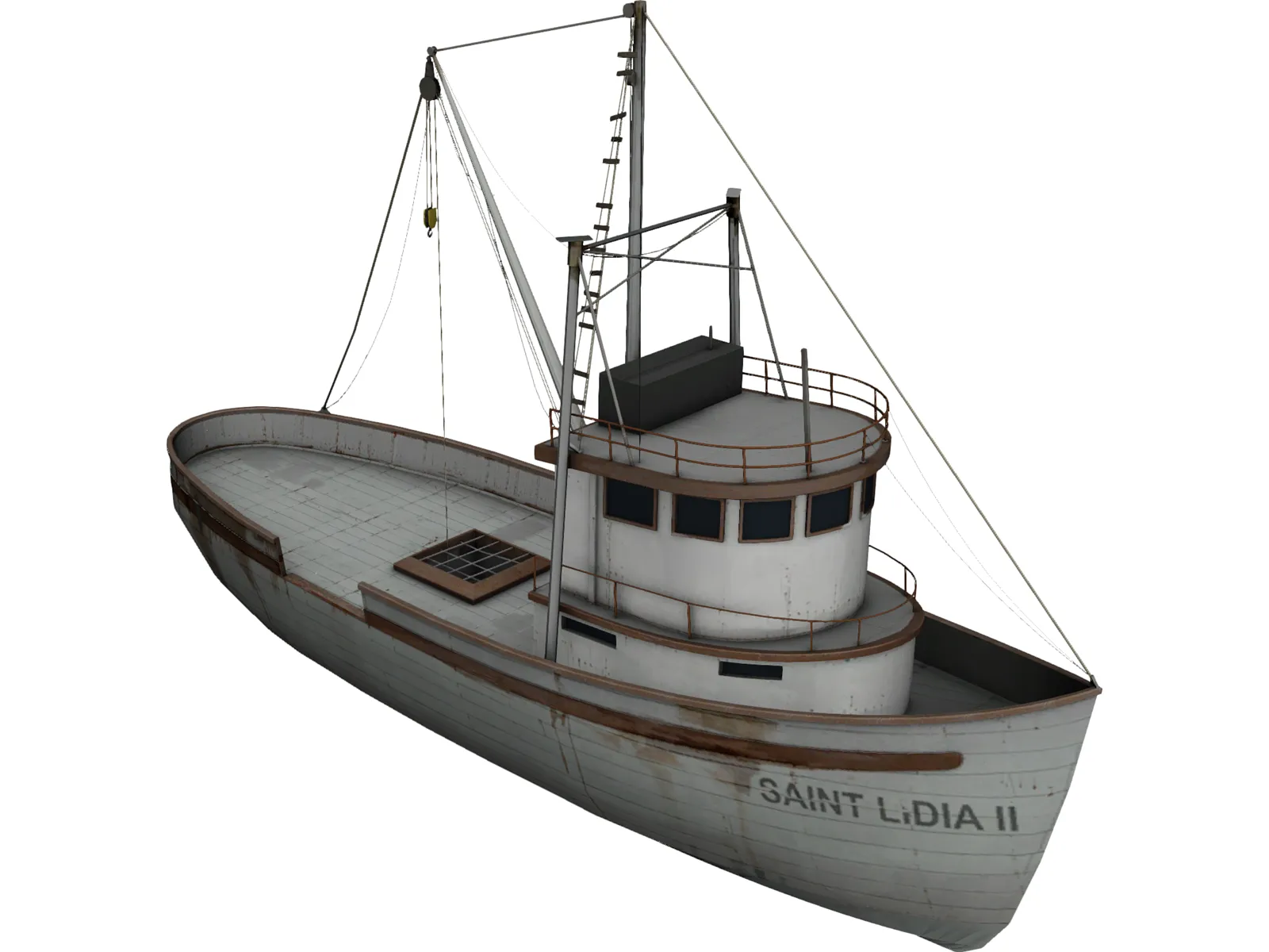 Fishing Boat 3D Model main preview