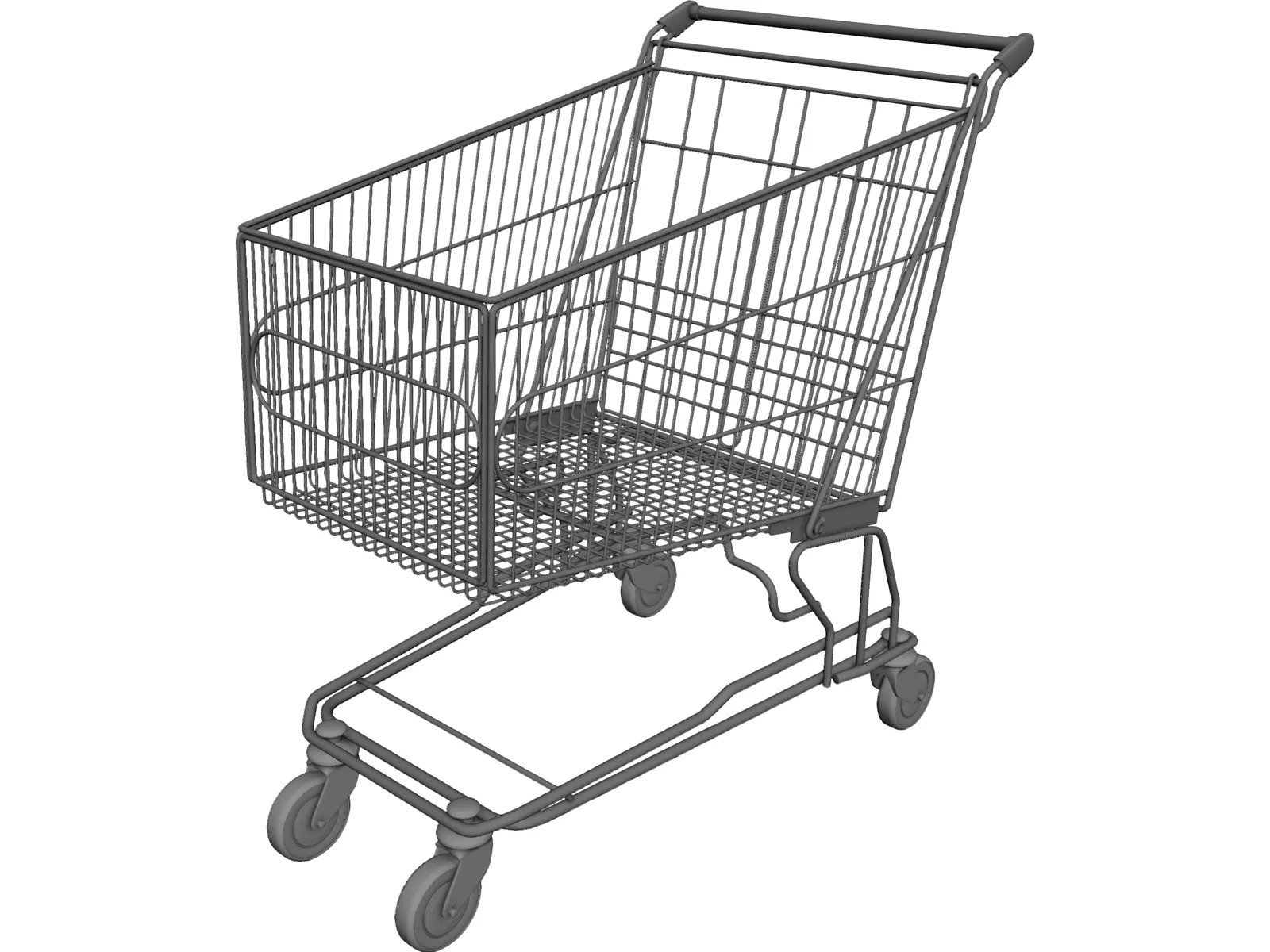 Shopping Cart 3D Model main preview