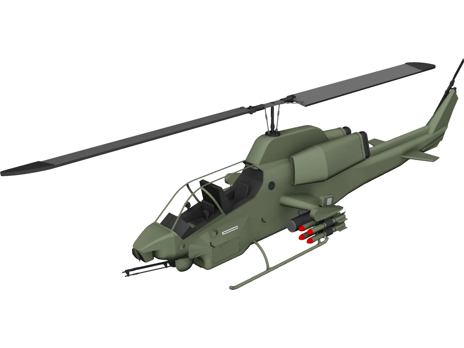 Bell AH-1W SuperCobra 3D Model main preview