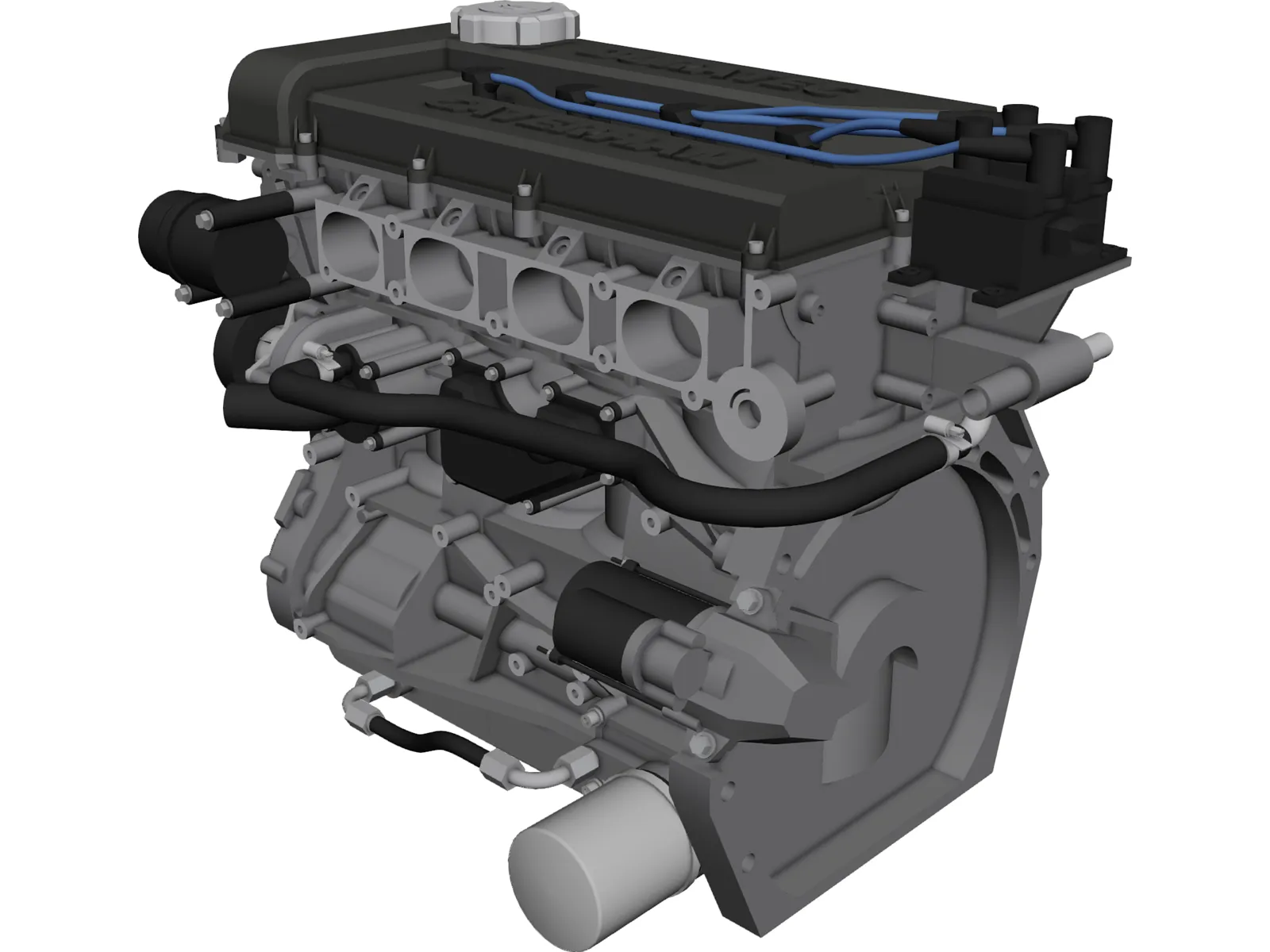 Caterham Duratec Engine 3D Model main preview