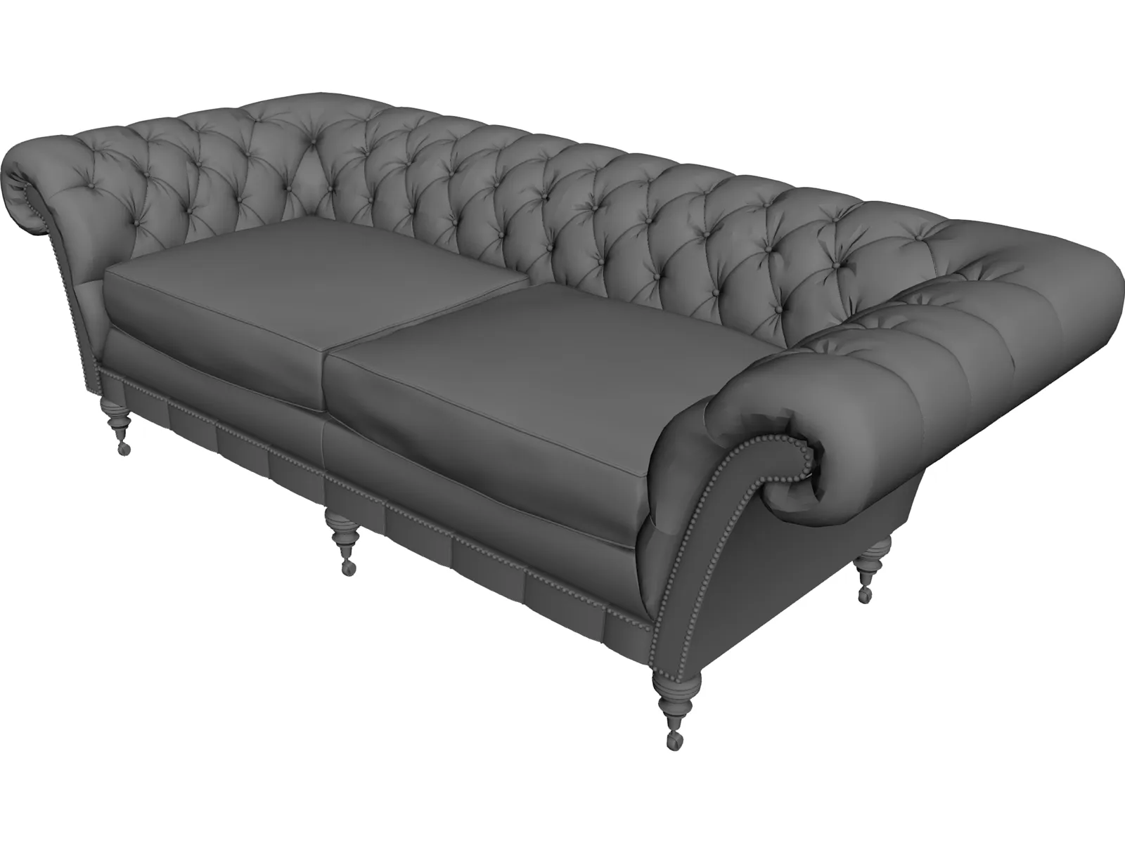 Sofa Chasterfield 3D Model main preview
