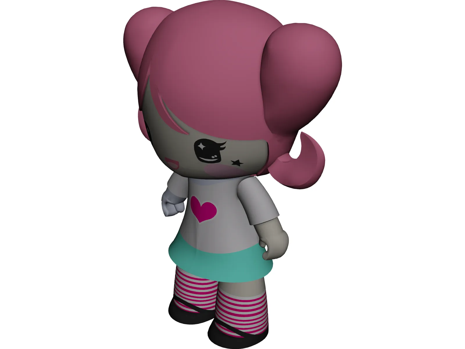 Toy Doll 3D Model main preview