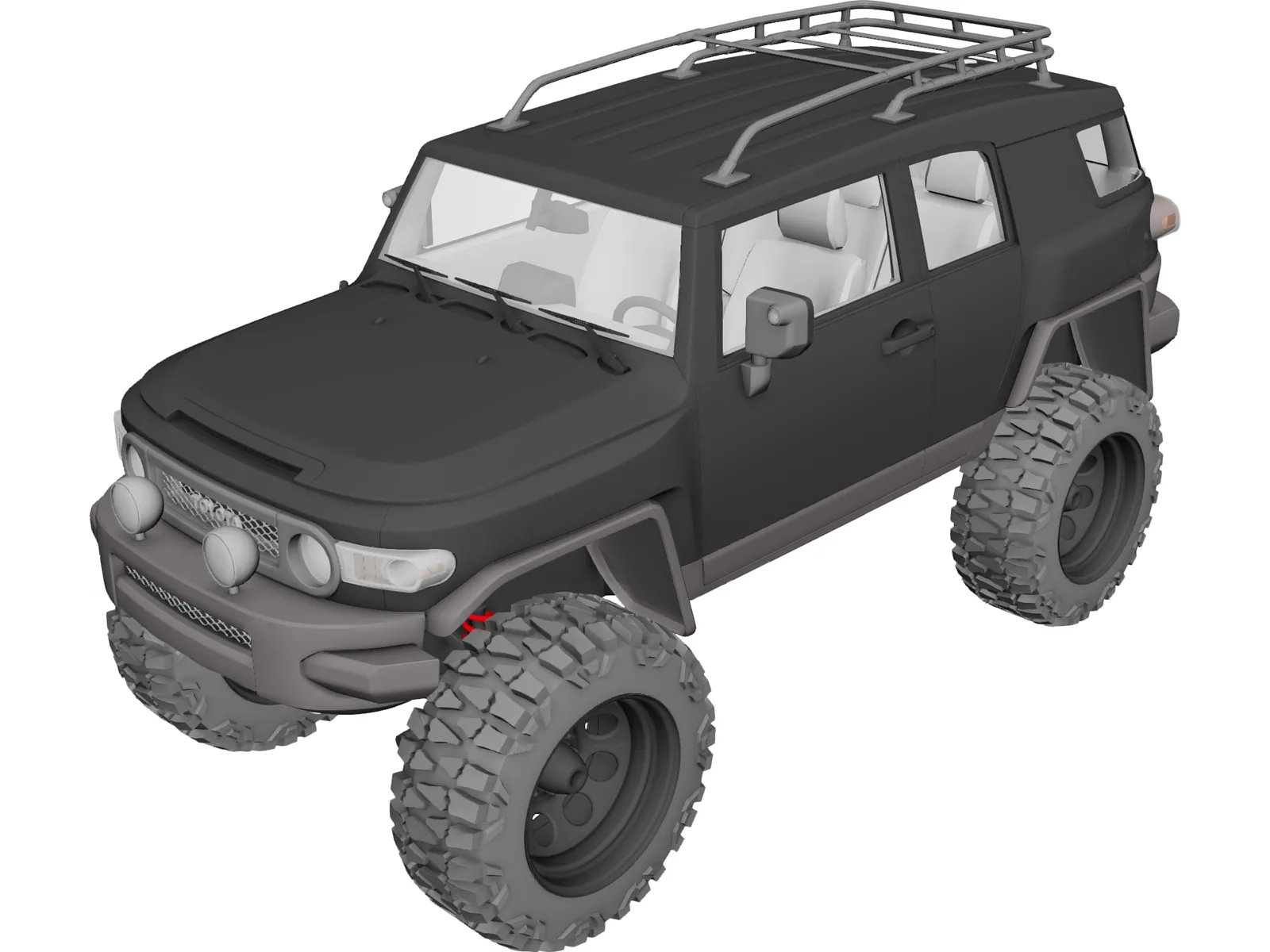Toyota FJ Cruiser (2013) (Lifted) 3D Model main preview