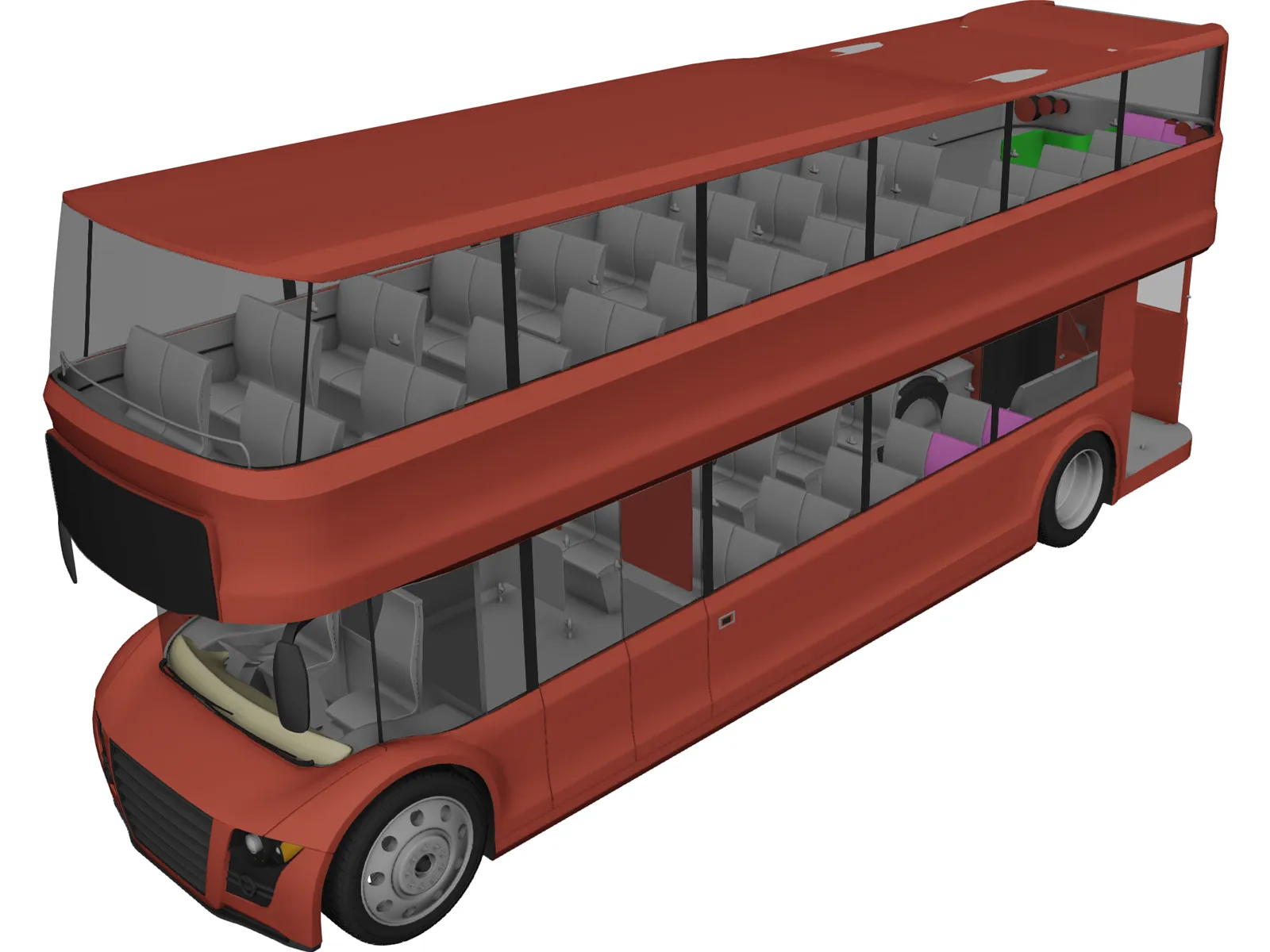 London Bus 3D Model main preview