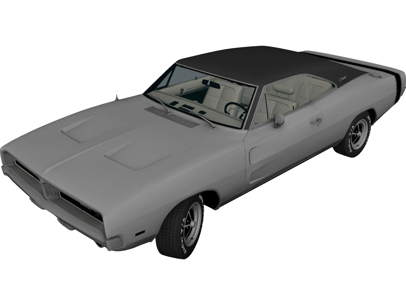 Dodge Charger R-T (1969) 3D Model main preview