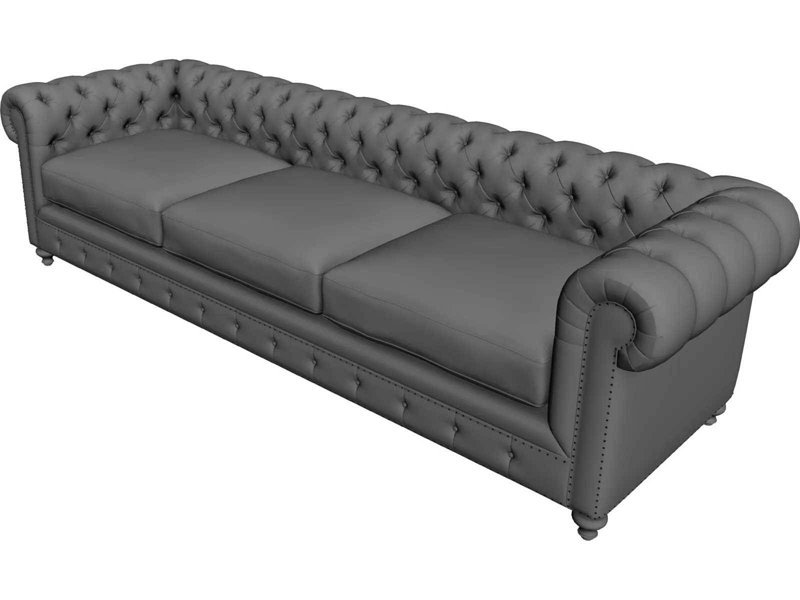 Chester Sofa 3D Model main preview