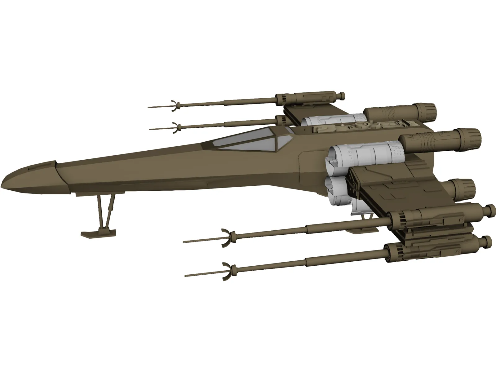 Star Wars X-Wing 3D Model main preview