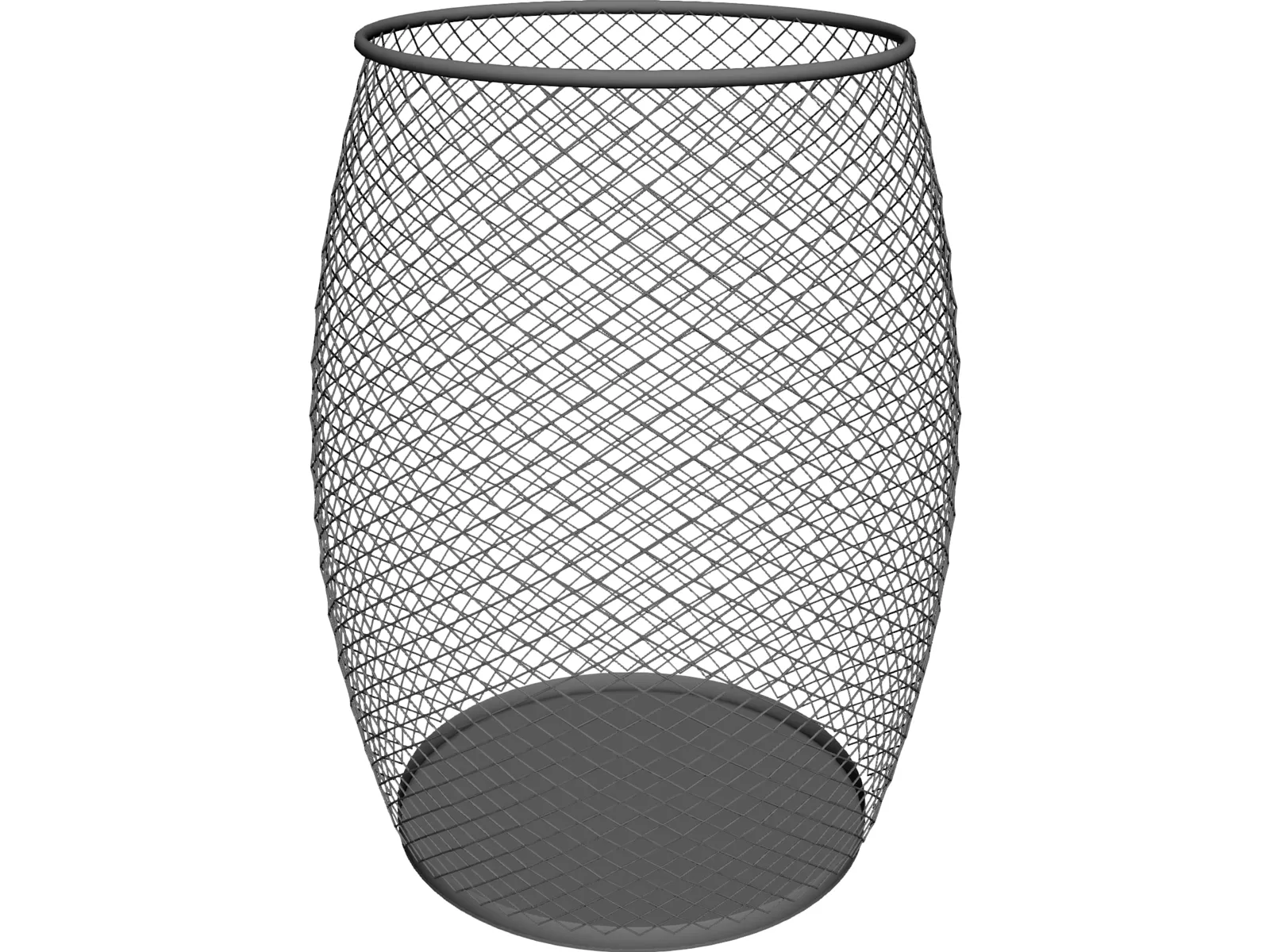 Trash Bin 3D Model main preview