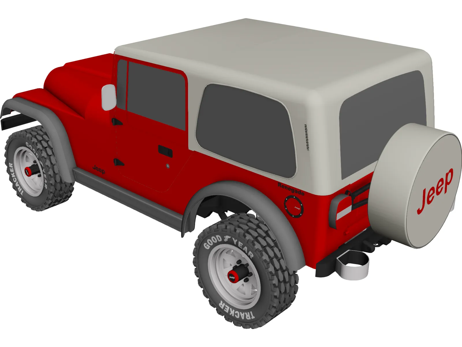 Jeep Wrangler Montata (1988) 3D Model main preview