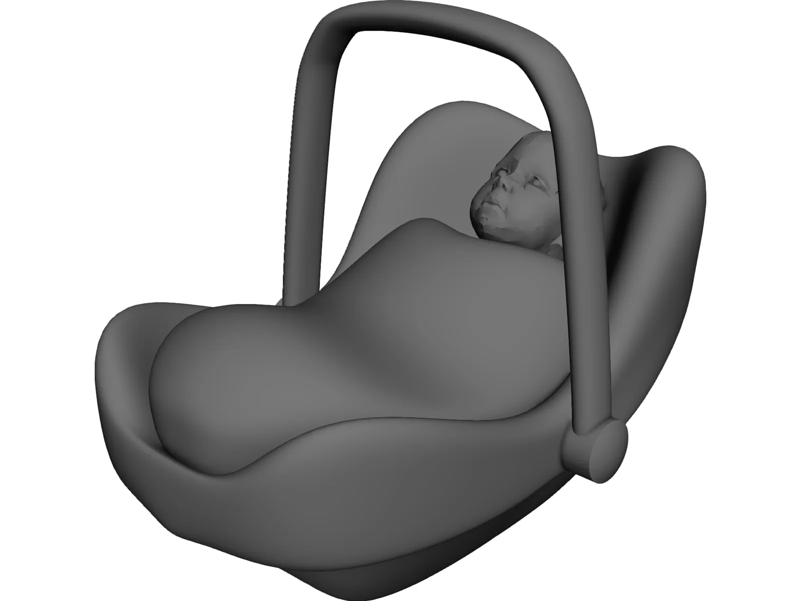 Infant Car Seat 3D Model main preview