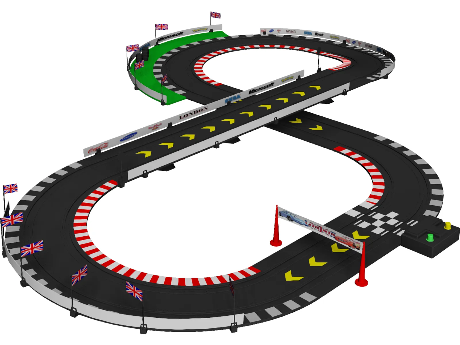 Racing Track 3D Model main preview