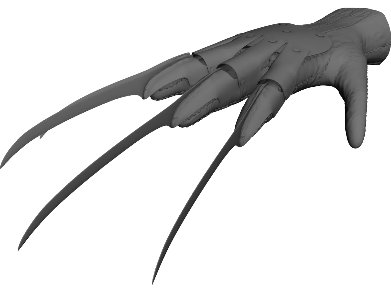 Bladed Glove 3D Model main preview