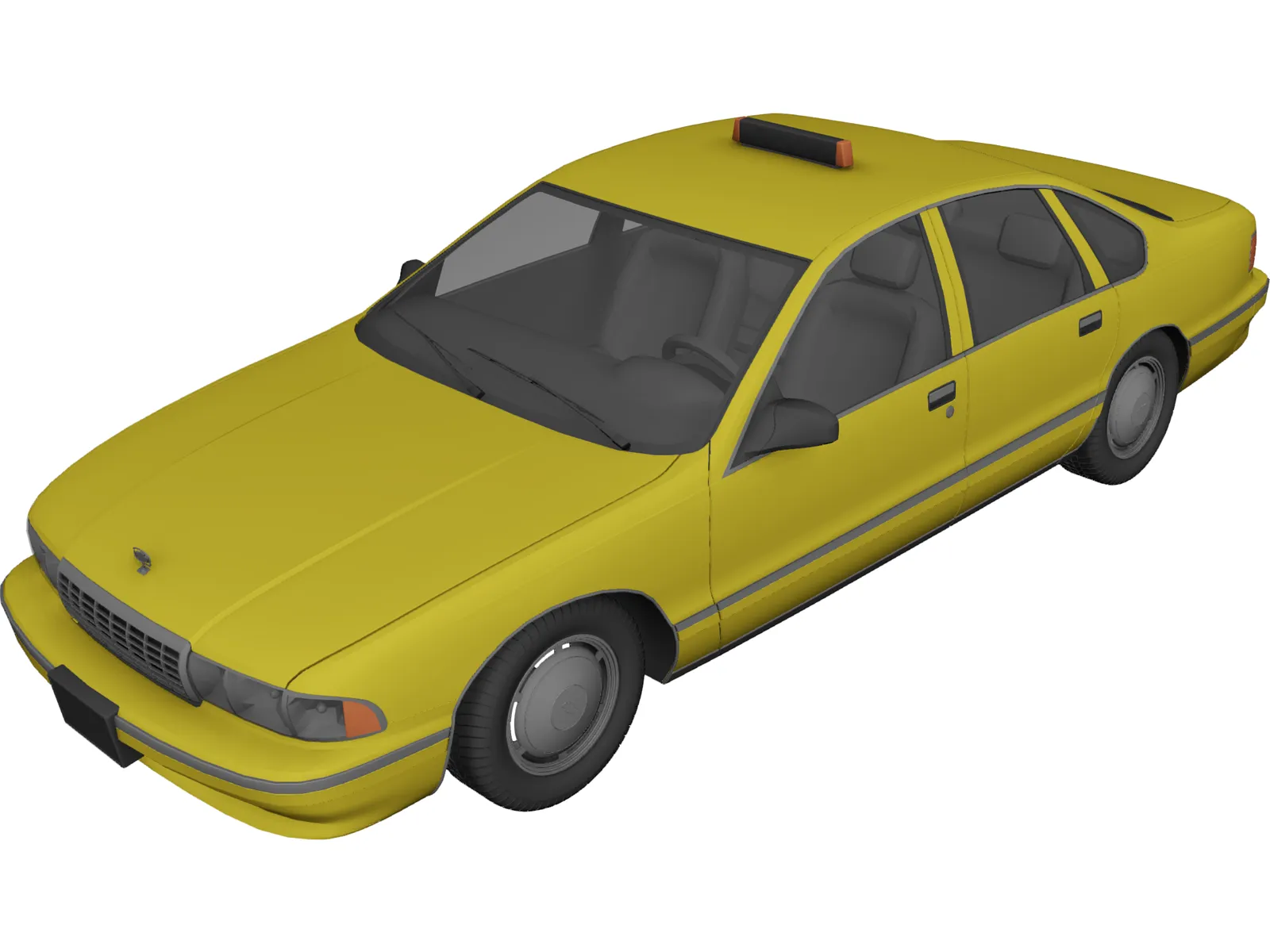 Chevrolet Taxi 3D Model main preview
