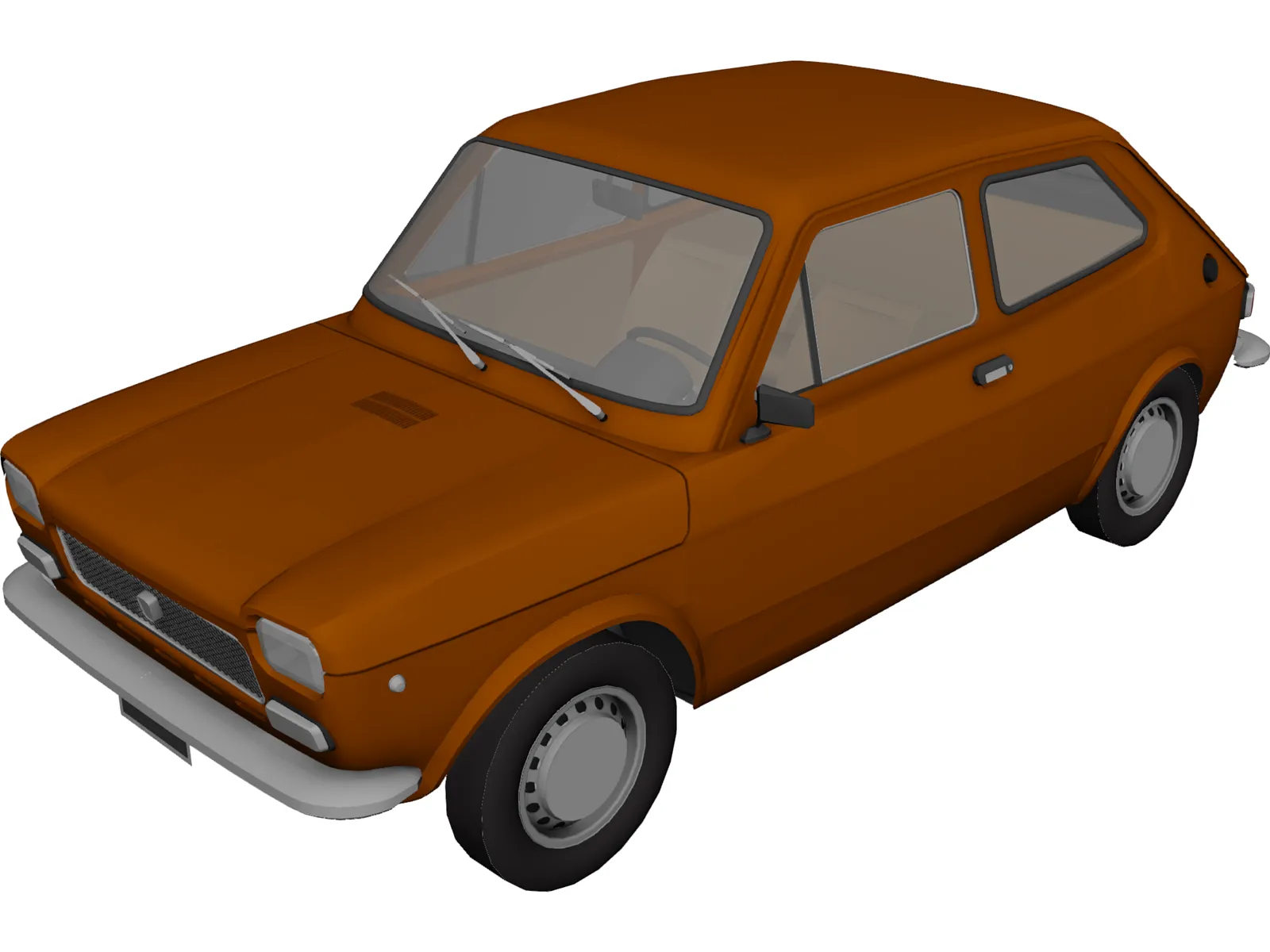 Fiat 127 (1971) 3D Model main preview