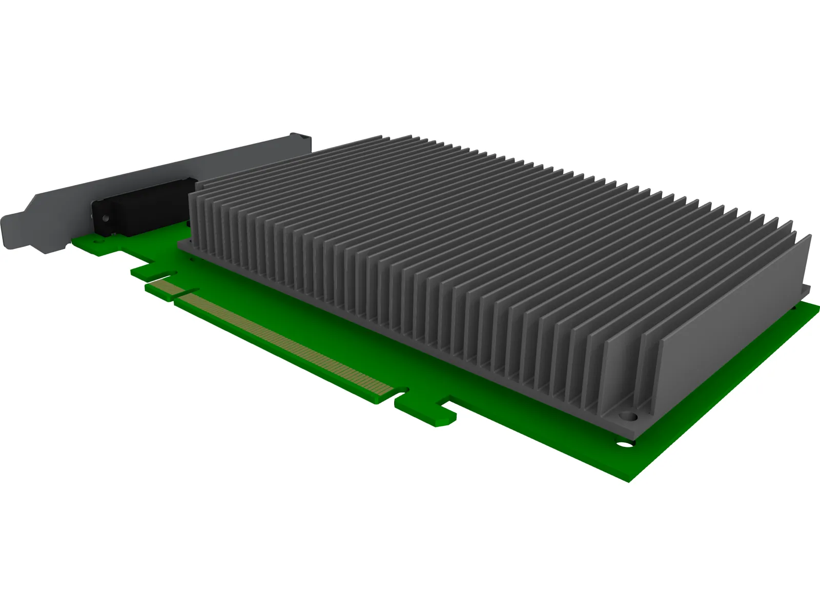PCIeX16 Graphic Card 3D Model main preview