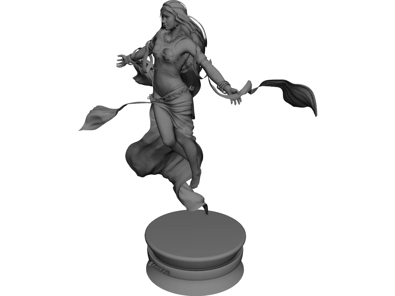 Diosa Figure 3D Model main preview