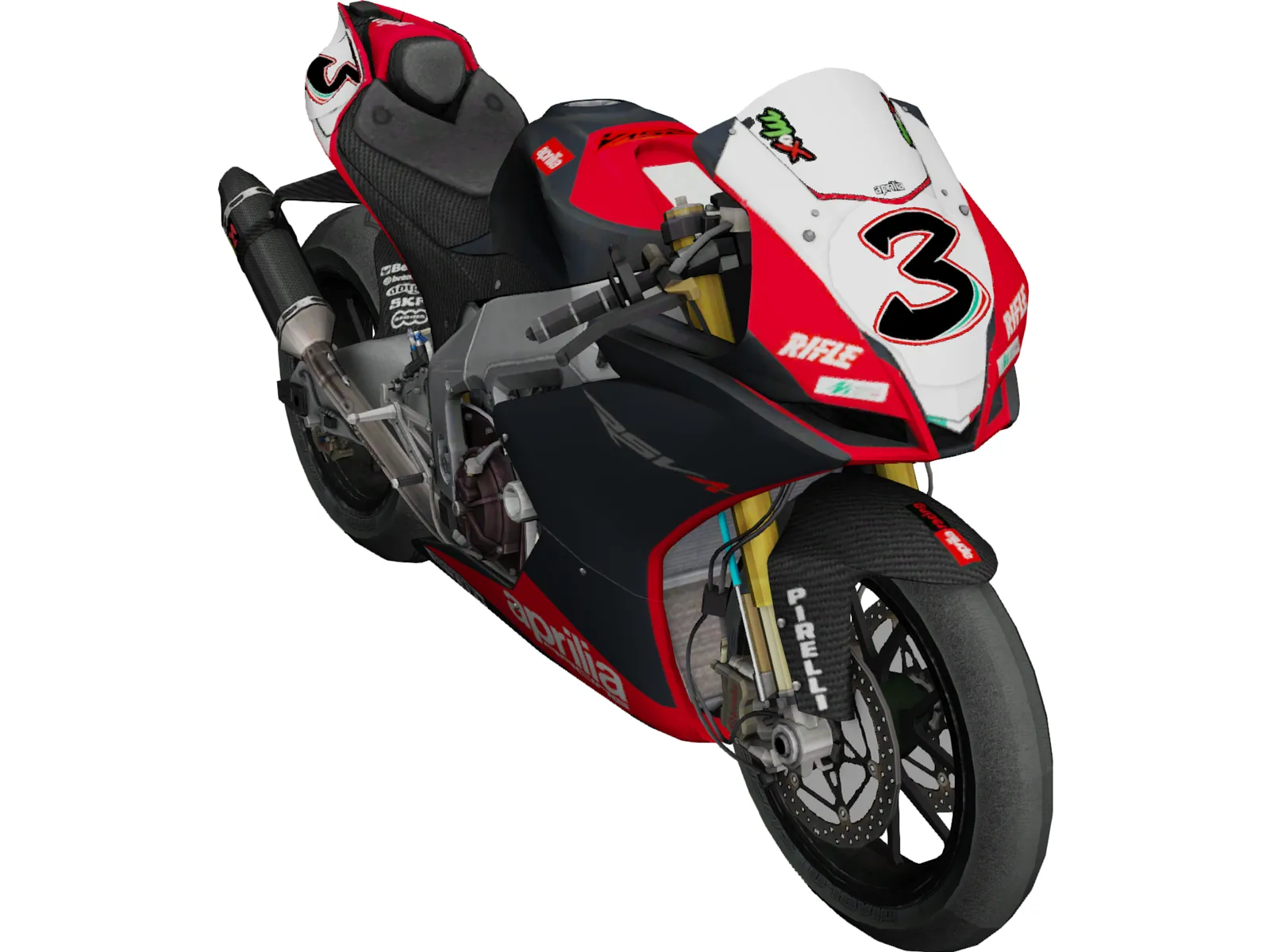Aprilia RSV4 3D Model main preview