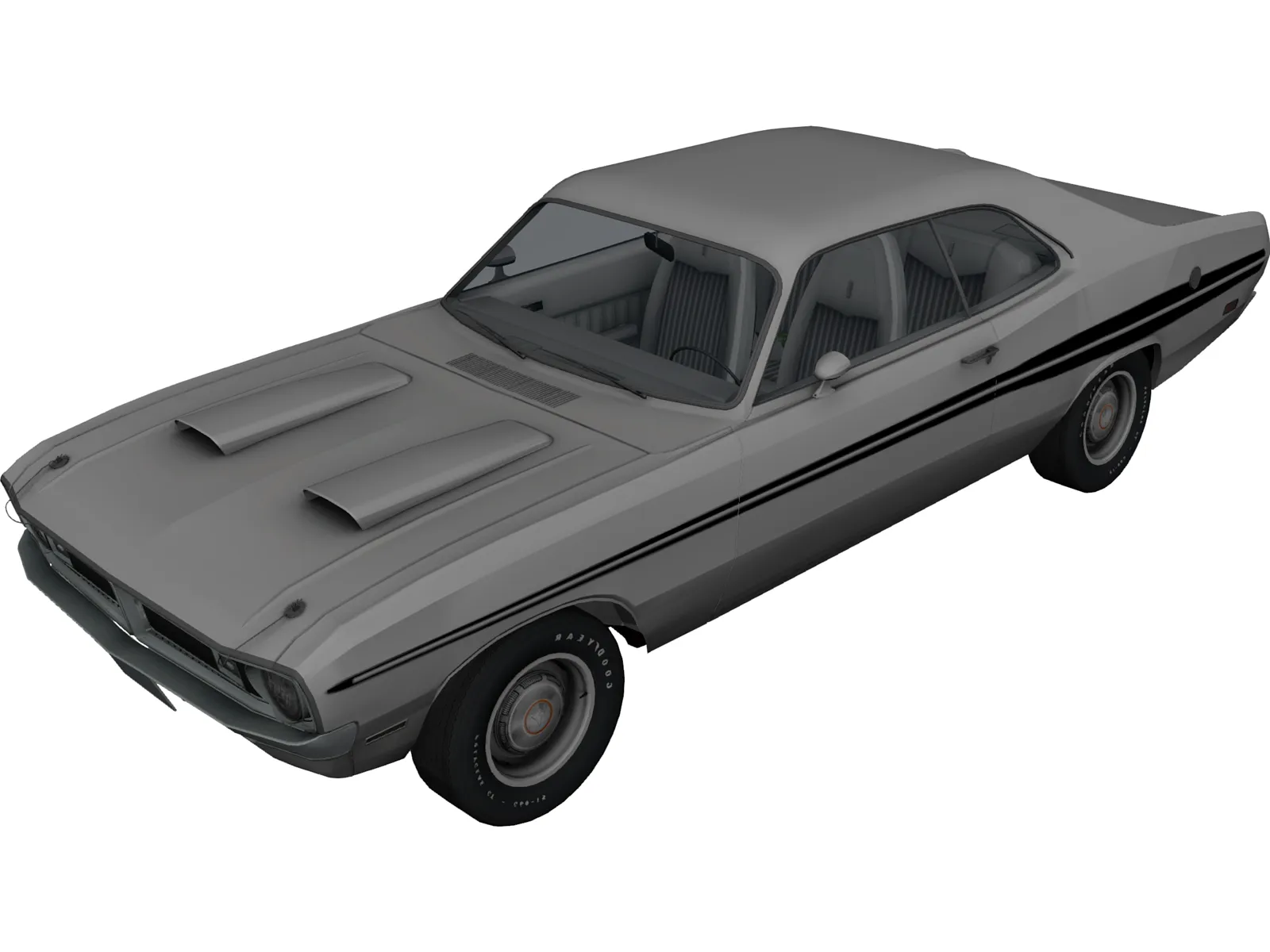 Dodge Demon 3D Model main preview