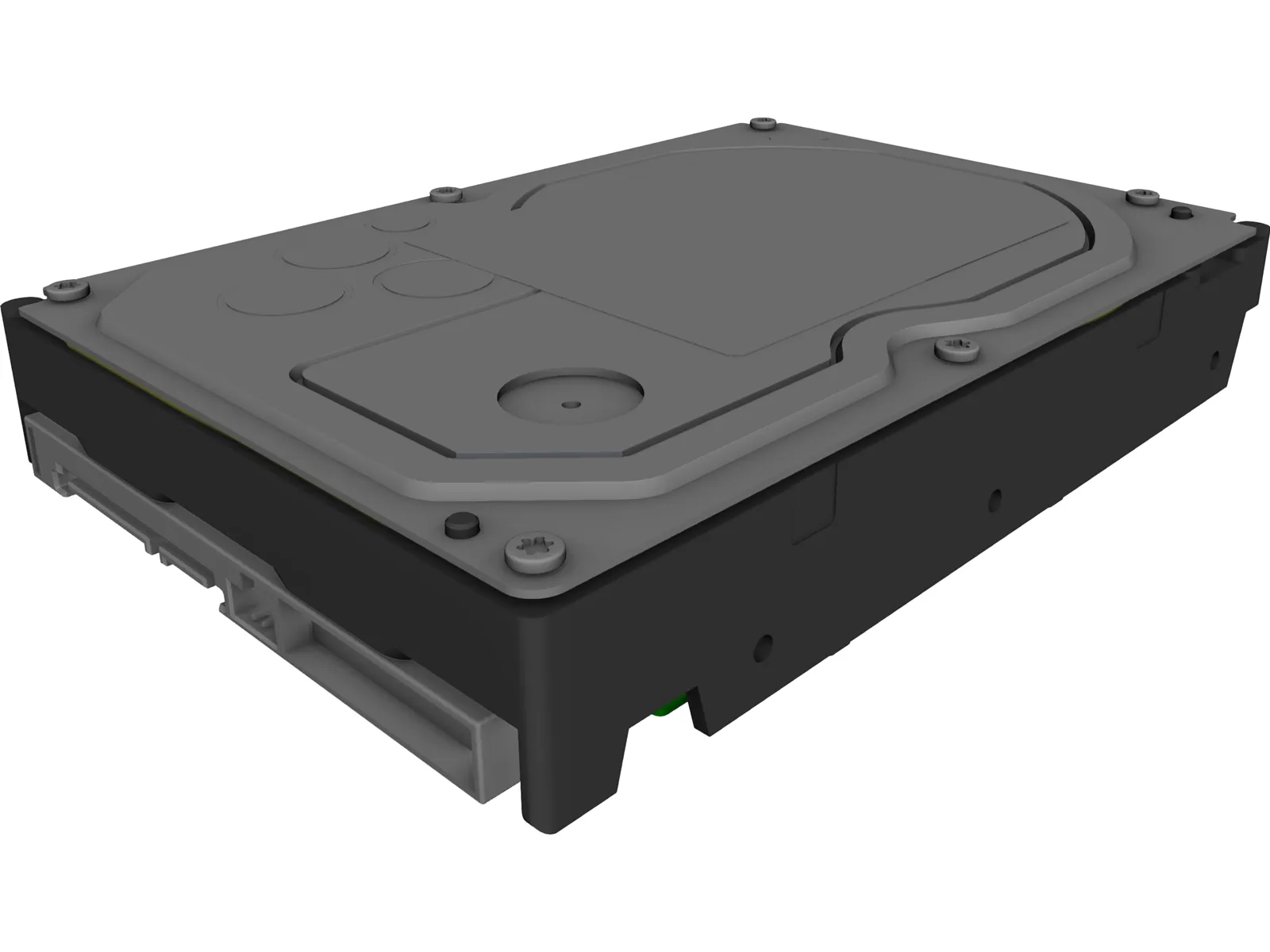 Hitachi 3.5 Inch SATA HDD 3D Model main preview