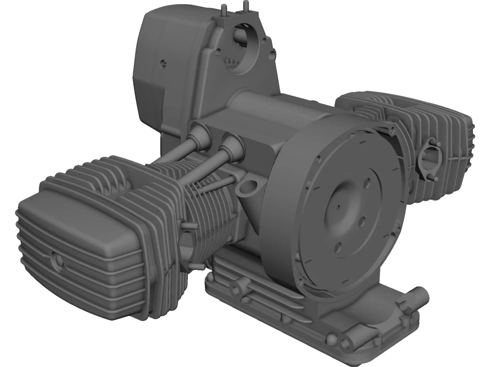 Dnepr Motorcycle Engine 3D Model main preview