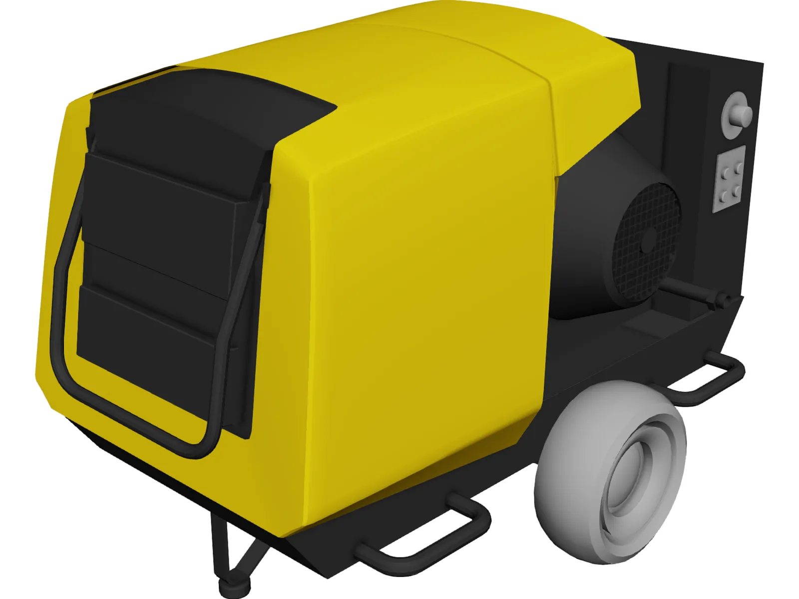Mobile Air Compressor 3D Model main preview