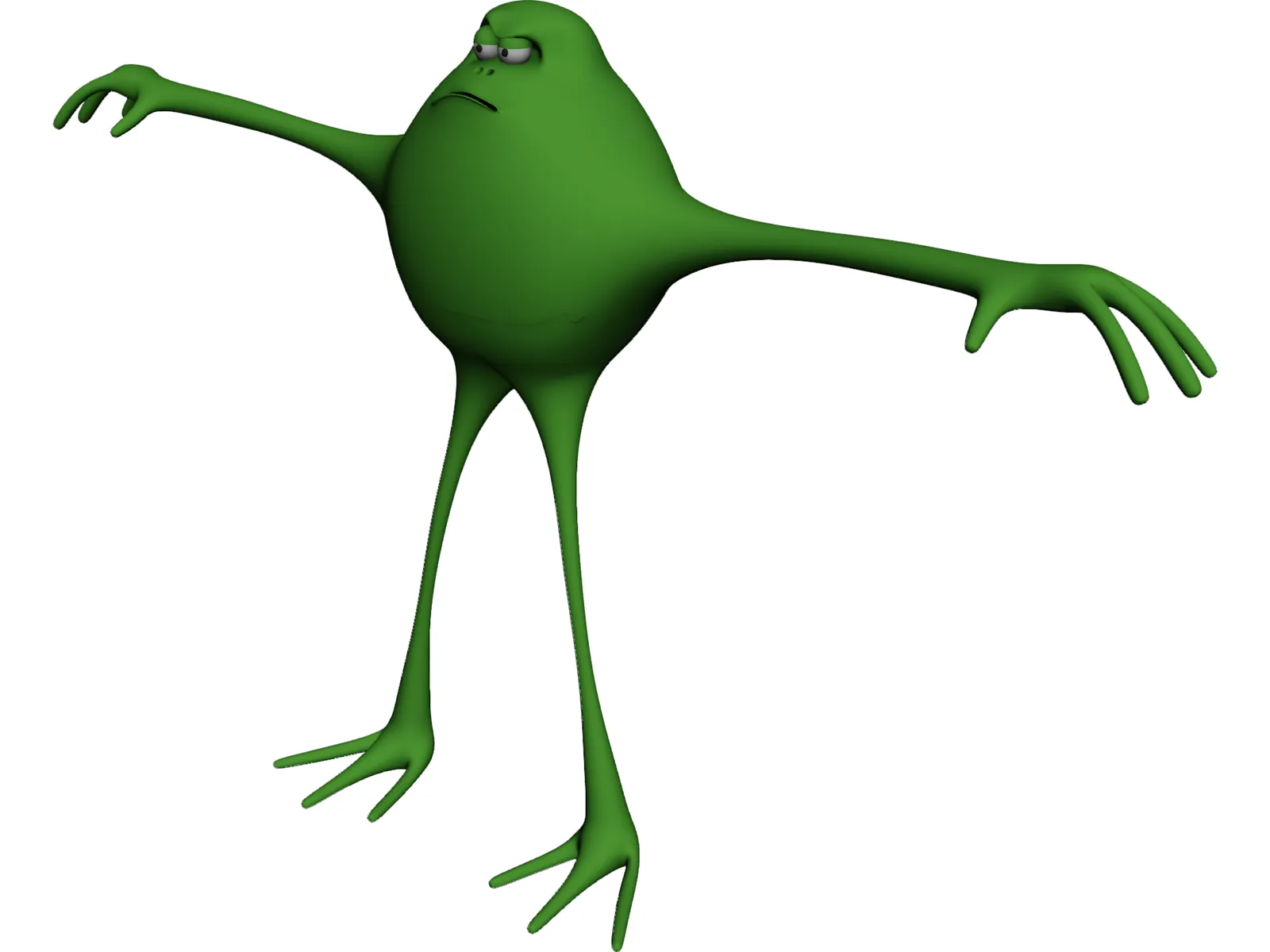 Cartoon Frog 3D Model main preview