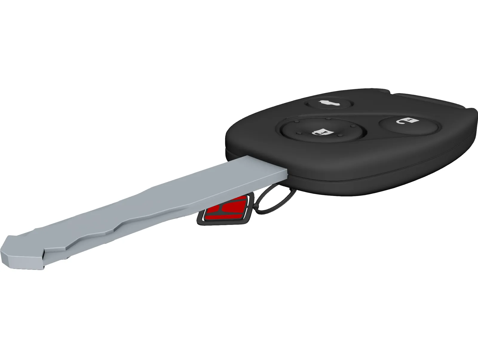 Honda Key with Chain 3D Model main preview