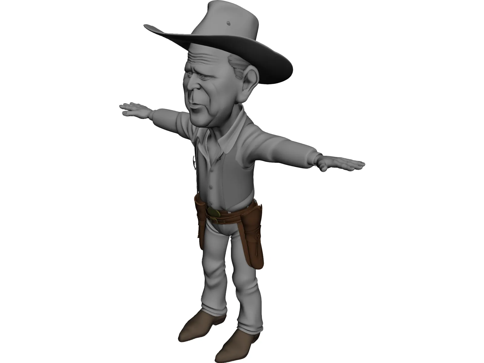 Bush Cartoon 3D Model main preview