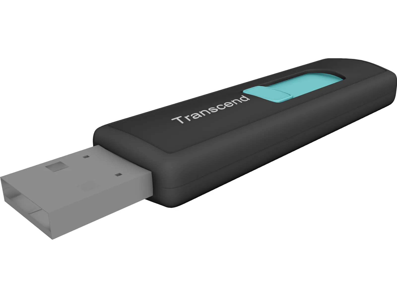 Transcend USB Pendrive 3D Model main preview