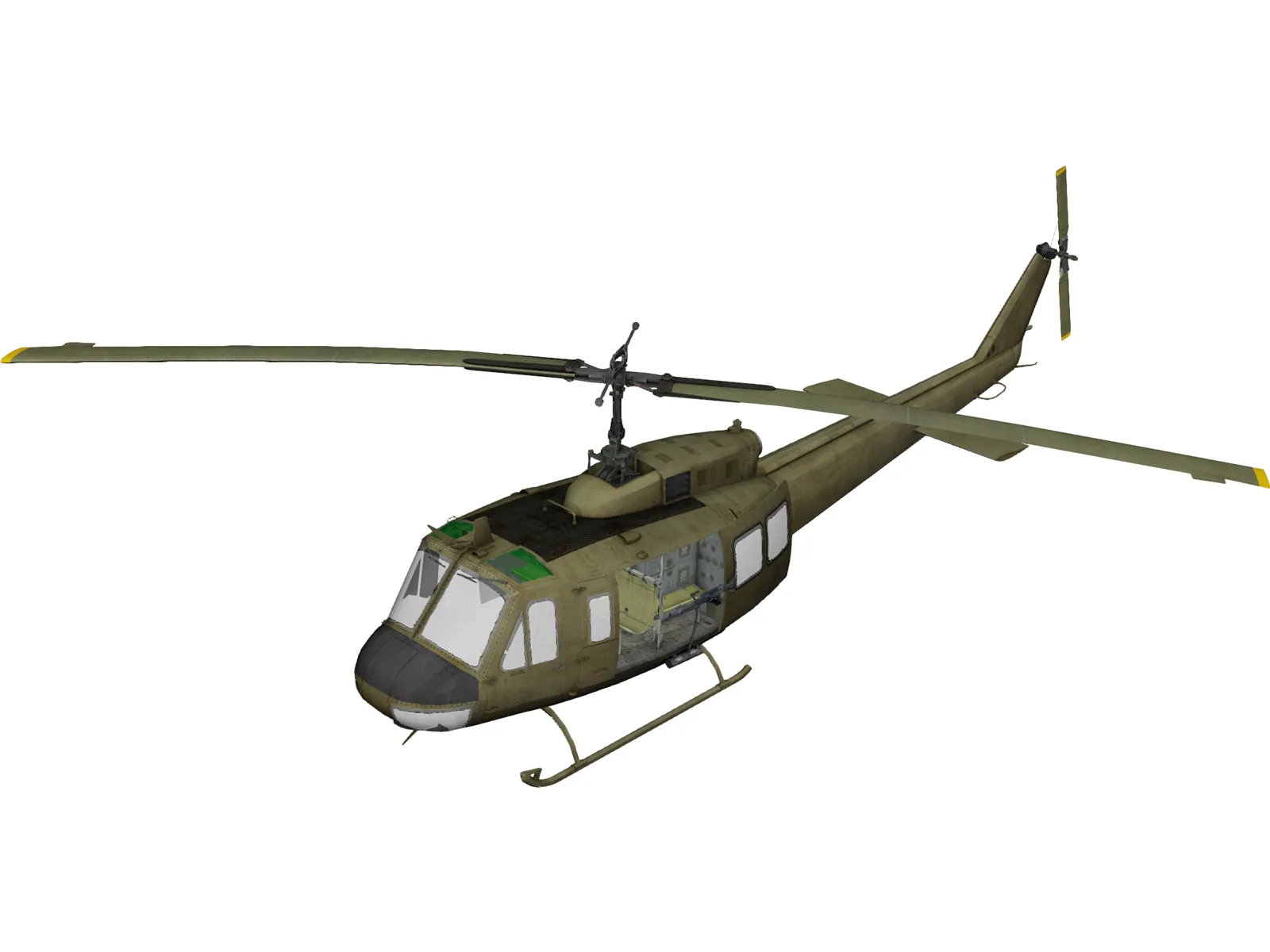 UH-1H Marines (Vietnam) 3D Model main preview