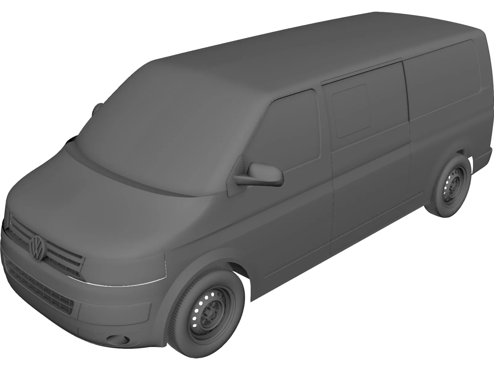 Volkswagen Transporter T5 3D Model main preview
