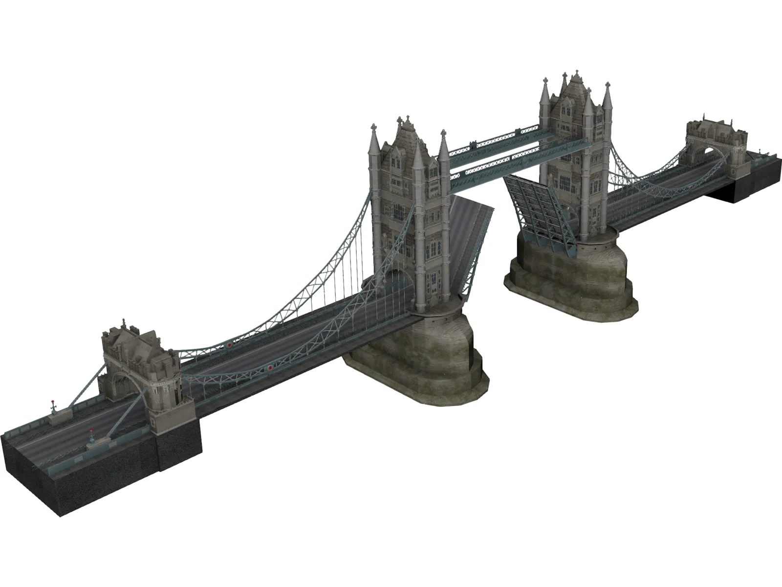 Tower Bridge 3D Model main preview