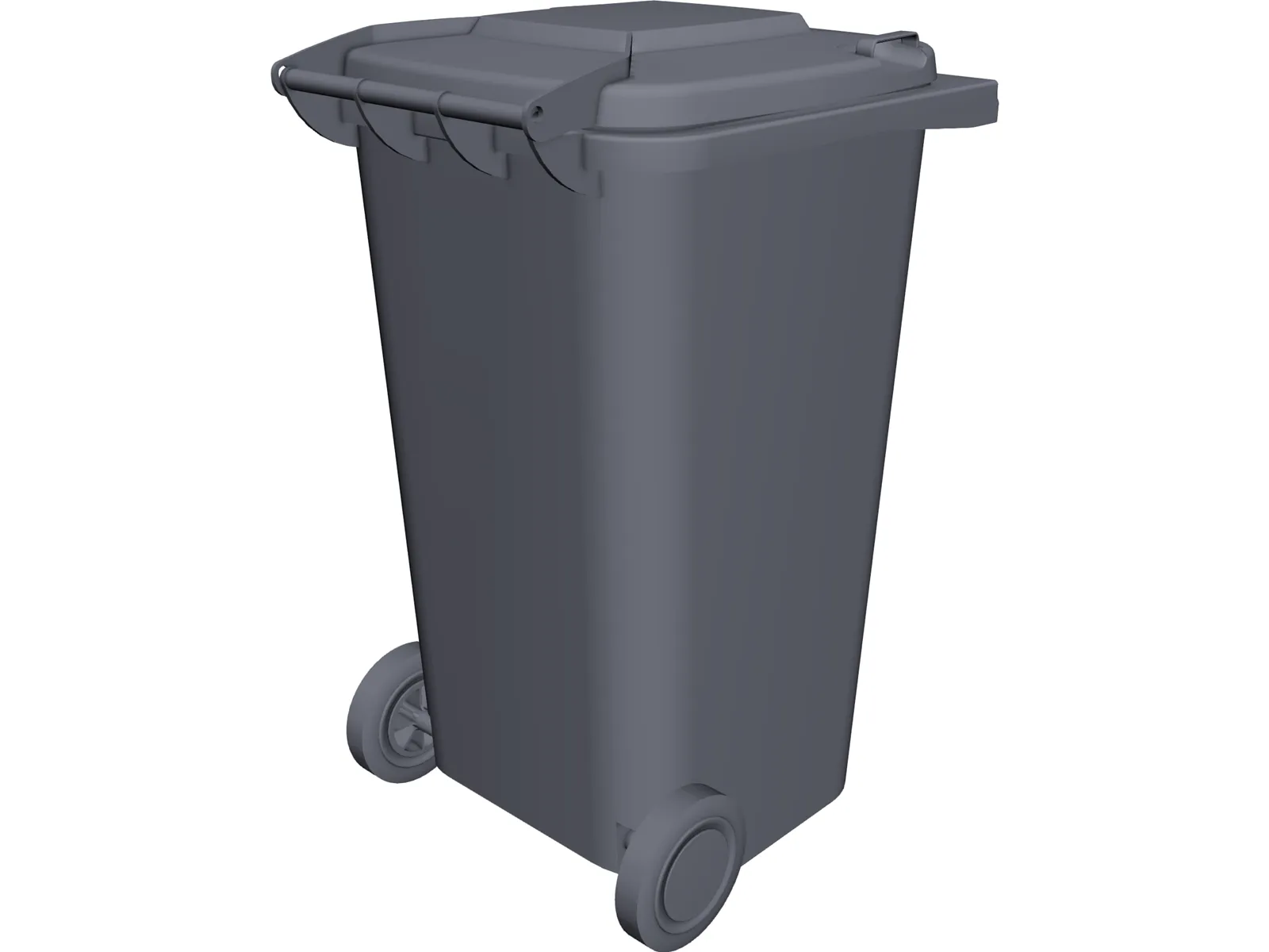 Wheelie Bin 3D Model main preview