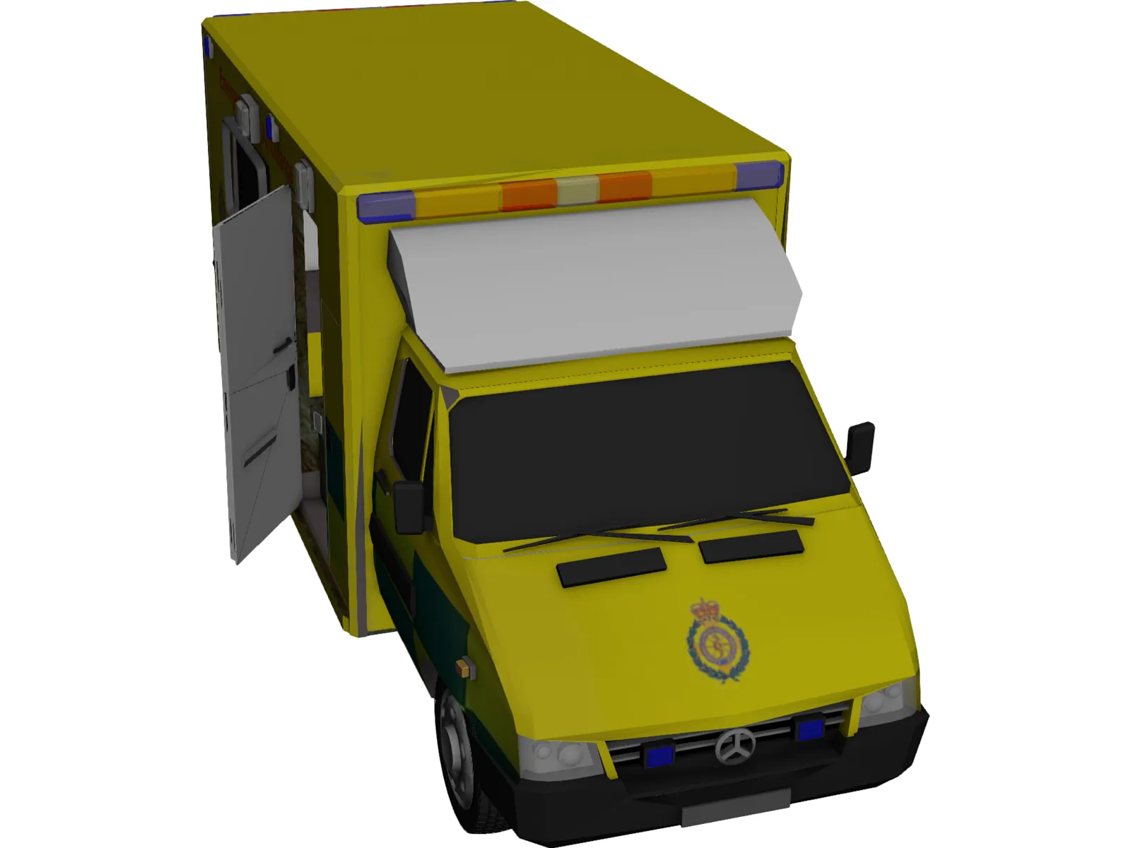 Mercedes London Ambulance 3D Model main preview