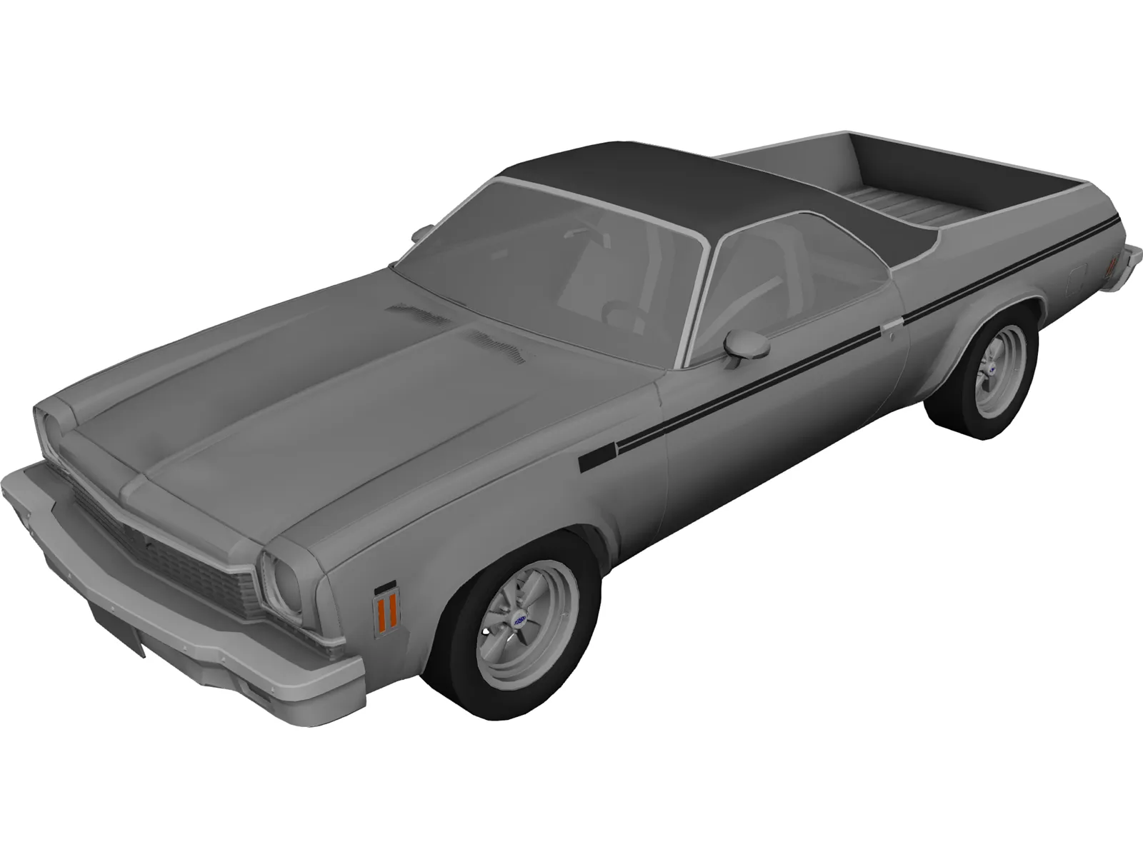 Chevrolet El Camino (1973) 3D Model main preview