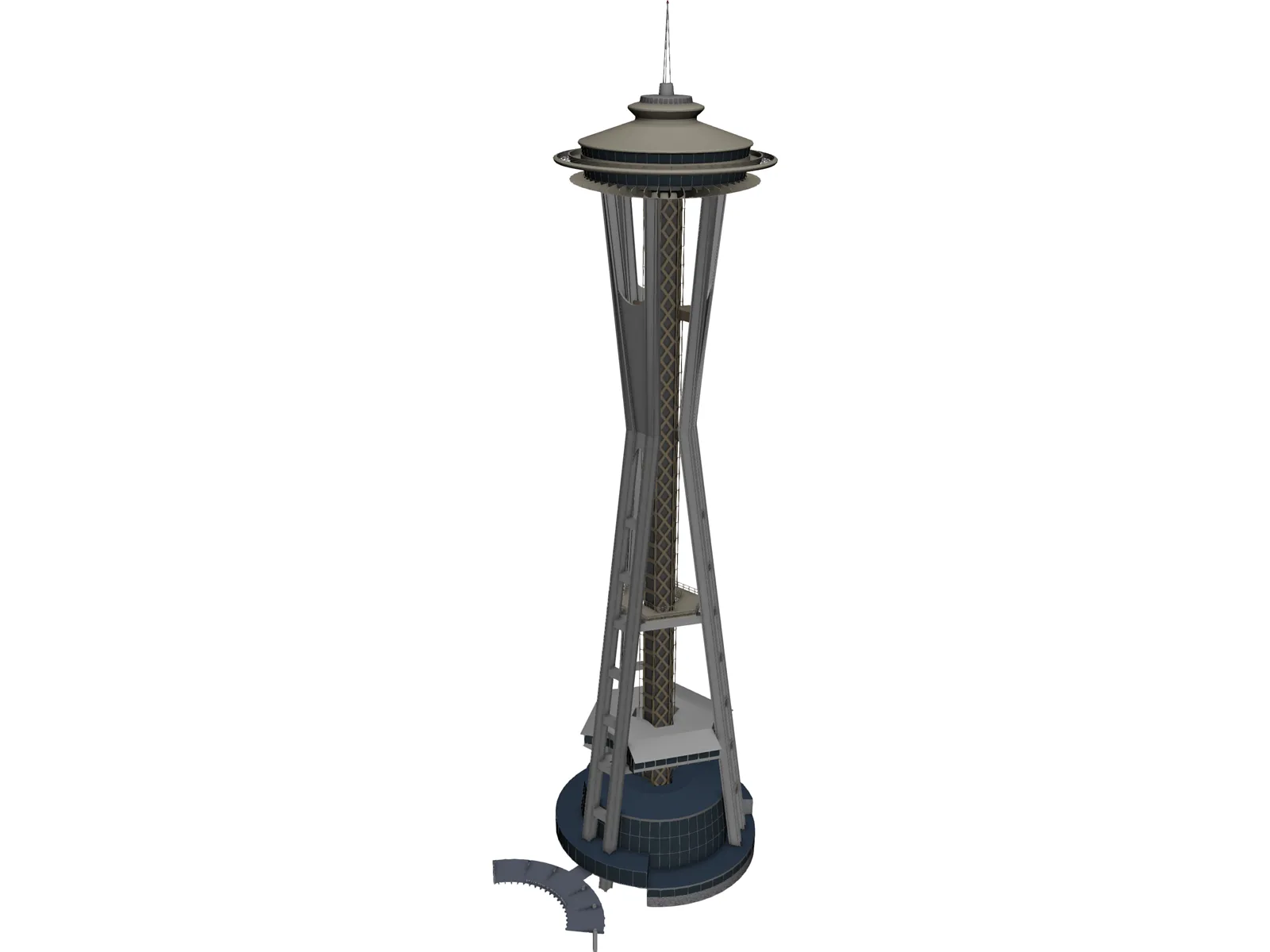 Seattle Space Needle 3D Model main preview